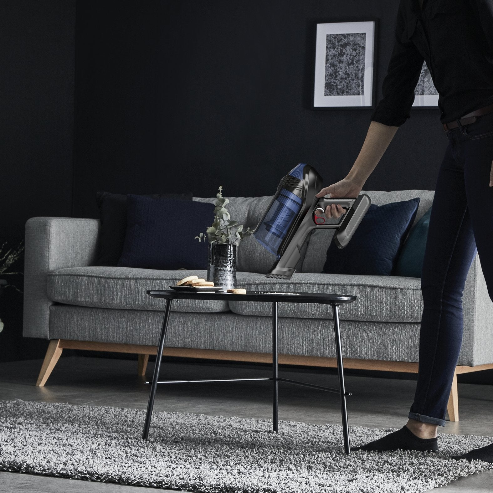 EAN 3221616048614 - Rowenta RH98C0 Aspiradora escoba 2 en 1 Batería Seca y húmeda Sin bolsa 0,9 L 320 W Azul, Gris imagen 5