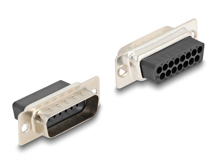 Delock D-Sub 15 Pin Stecker Zu Rj45 Buchse Montagesatz Gelb