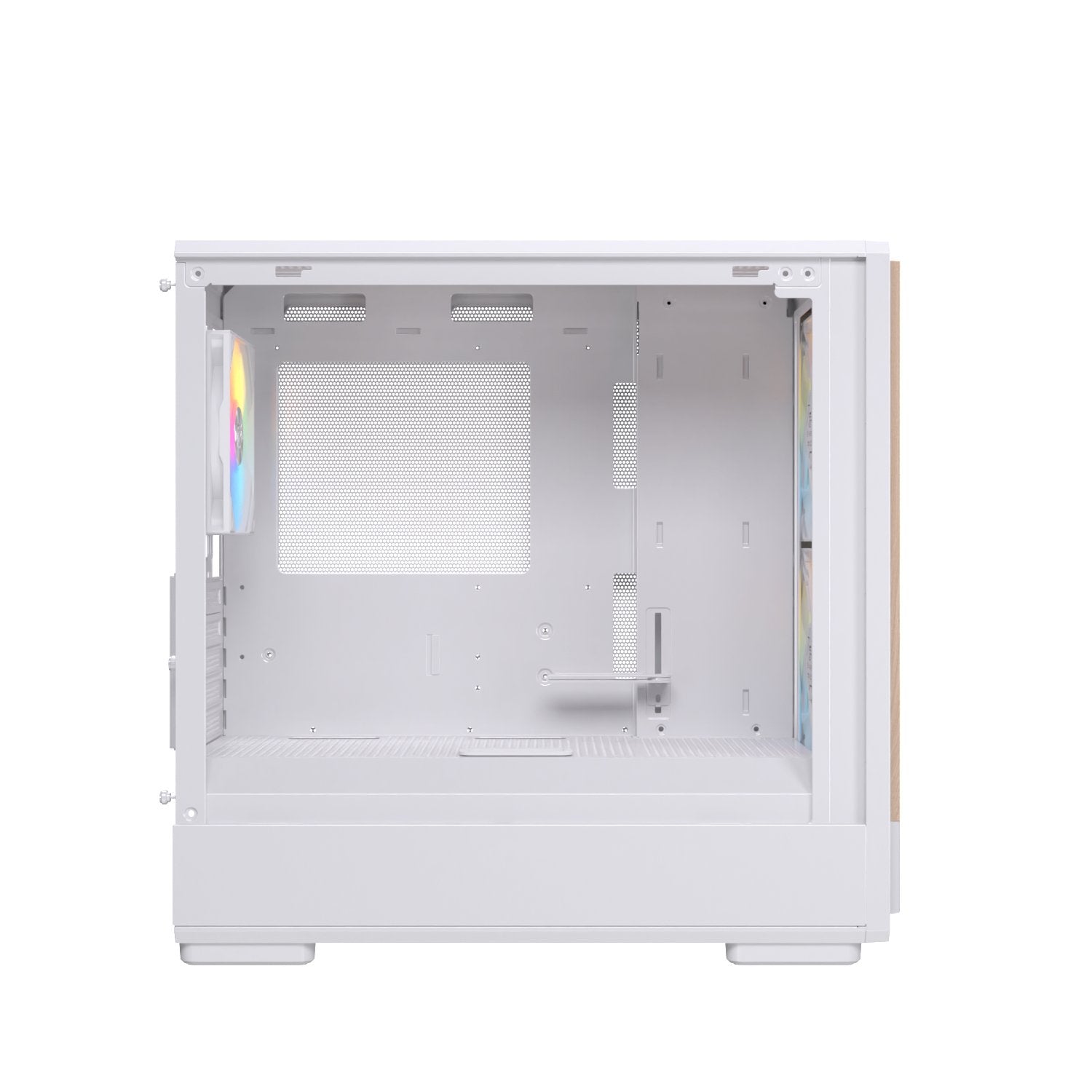 Caja Micro-Atx Semitorre Einarex Pm400 Rgb 3 Fans Blanca Excs-Pm-400r-W