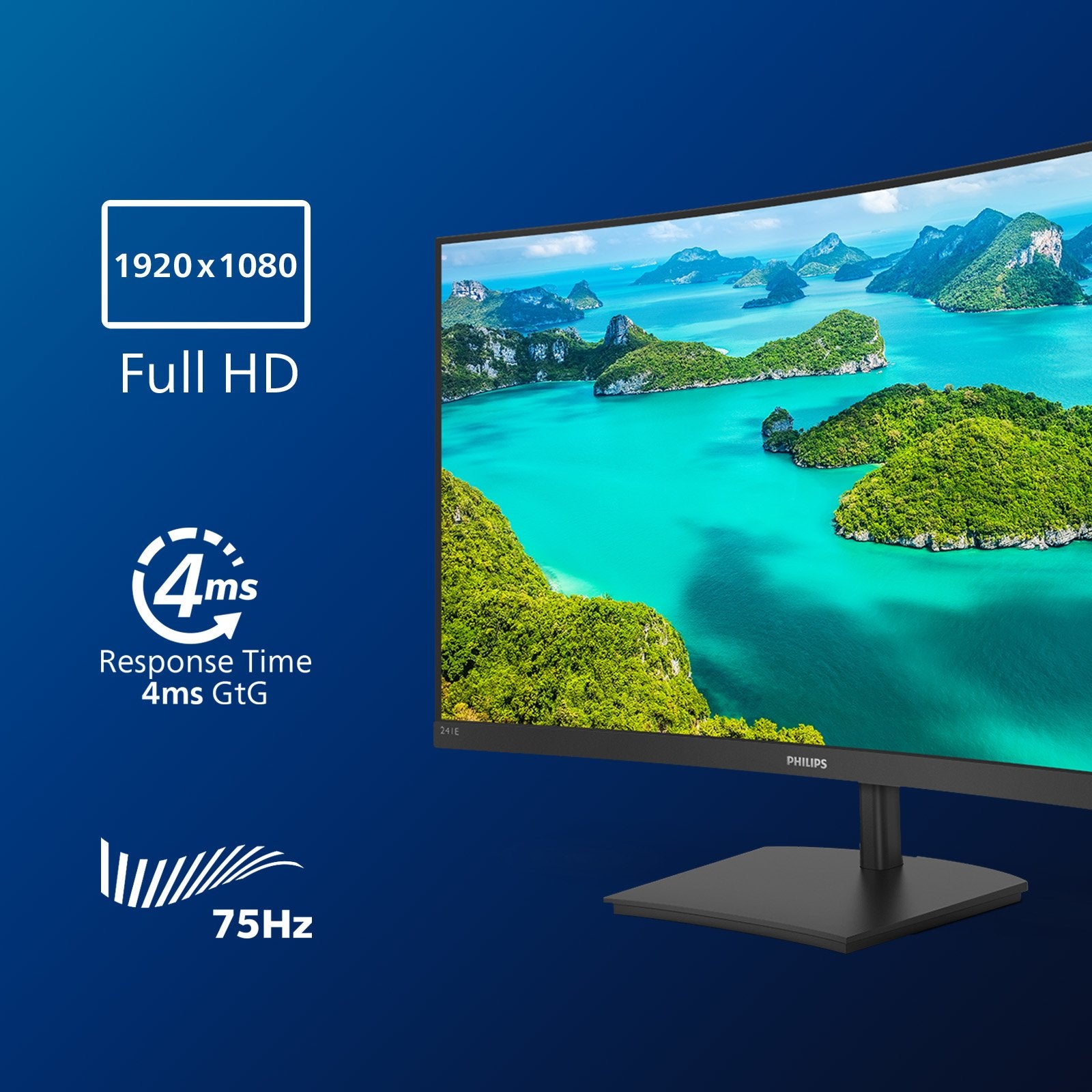 EAN 8712581758417 - Philips E Line 241E1SC/00 pantalla para PC 59,9 cm (23.6") 1920 x 1080 Pixeles Full HD LED Negro imagen 4