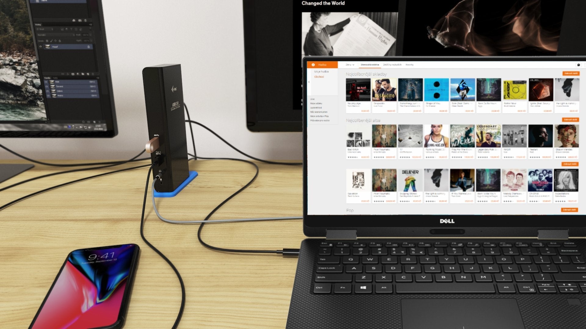 I-Tec Usb 3.0/Usb-C Dual Hdmi Docking Station 2x Hdmi 1x Glan 2x Usb 3.0 4x Usb 2.0 1x Audio 1x Mic Usb 3.0 Kabel With Usb-C Adapter