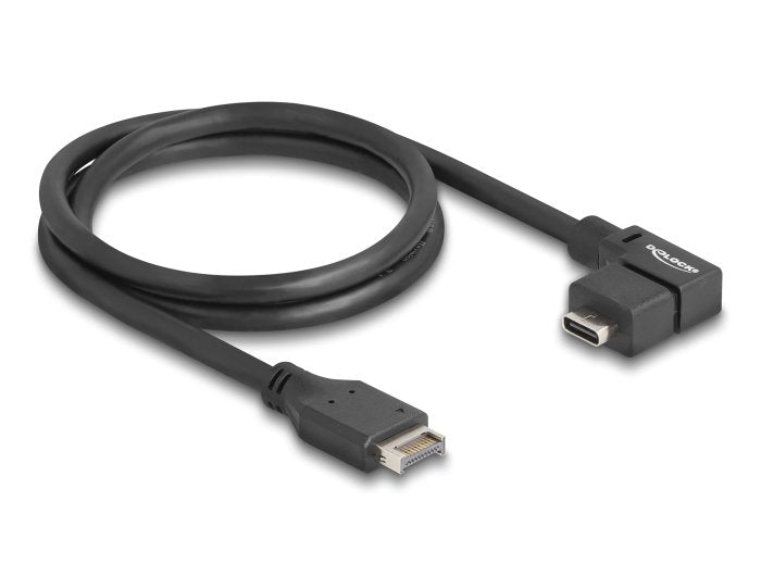 Delock 85759 Cable Usb 10 Gbps Key Tipo-E A 20 Pines Macho A Usb Type-C Hembra Sesgado 70 Cm
