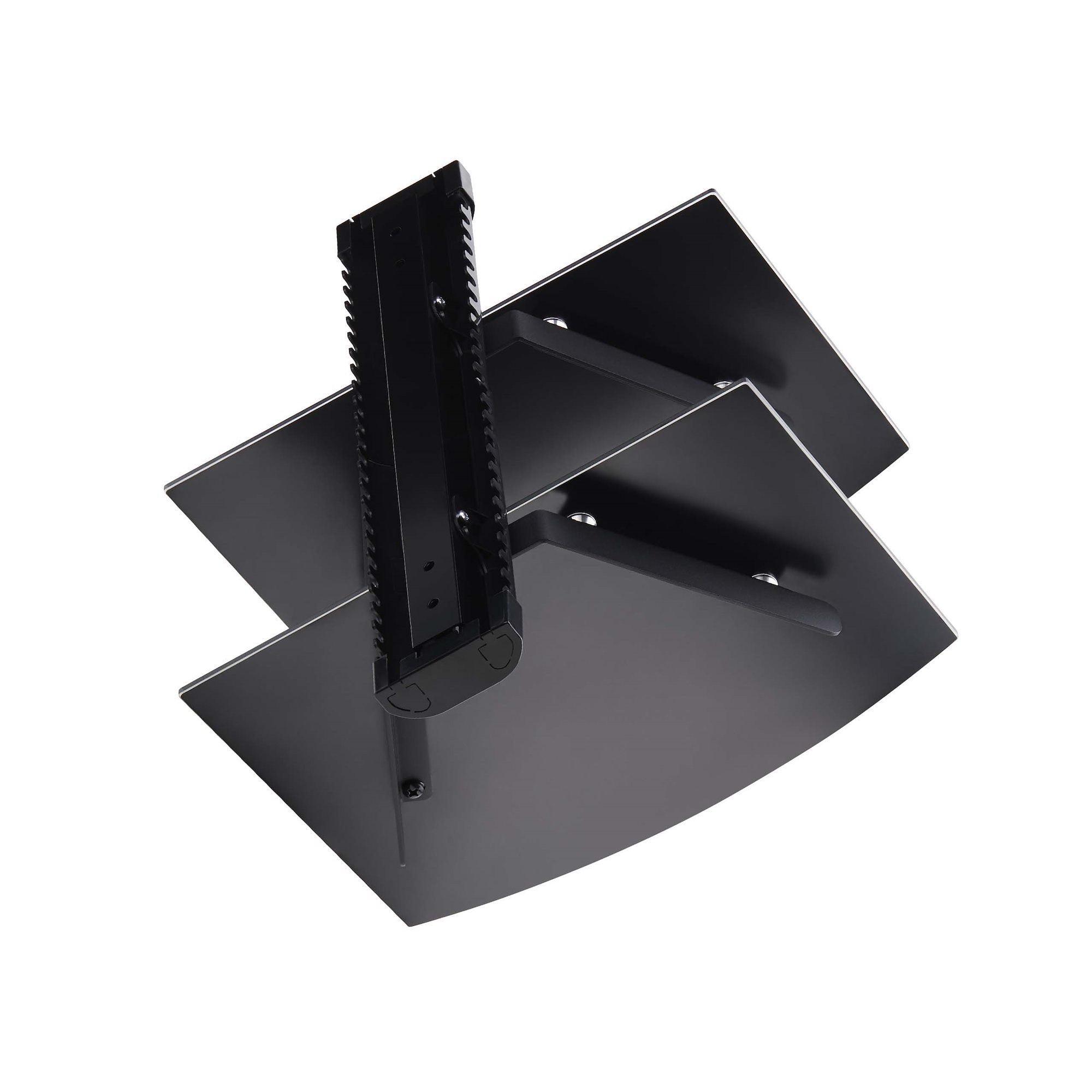 Startech.Com Dual Floating Wall-Mounted Av Shelves, Adjustable Height Shelf For Under Tv, Organize A/V Equipment On Blac