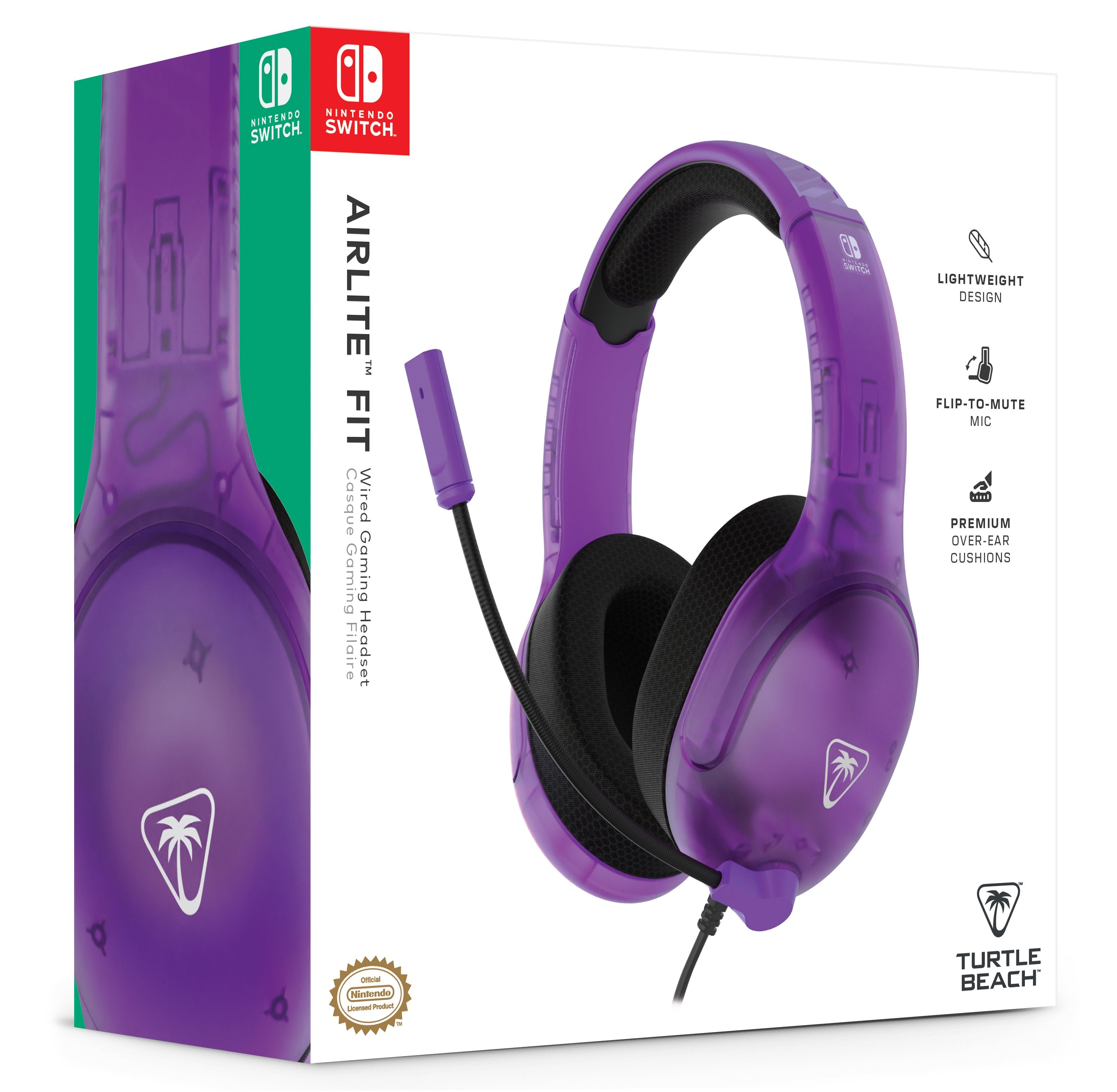 EAN 0840454400144 - Turtle Beach Airlite Fit Auriculares Alámbrico Diadema Juego Negro, Púrpura imagen 10