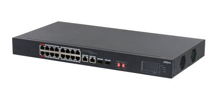 Switch Dahua S3218-16et-135 Switch Type Unmanaged Switch Layer L2 Rack Mounting Yes Stackable Yes Form Factor 1u 16xrj-45 Ports Rj-45 Ports Type Gigabit Ethernet (10/100/1000) 2xsfp Module Slots Quantity Power Over Ethernet (Poe) Yes 2xpowe