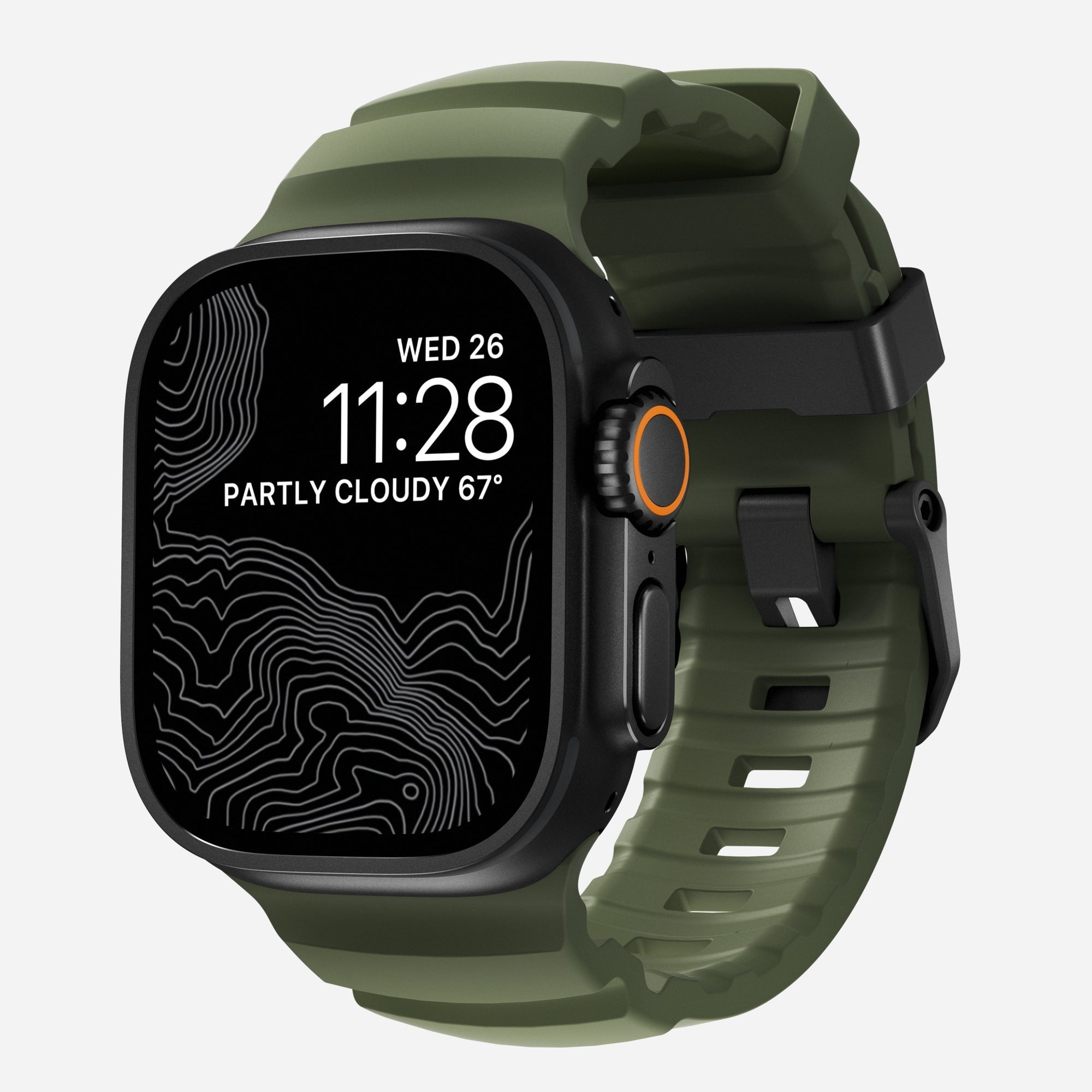Nomad Rocky Point Band 42/44/45/ 49mm Forest Connector Black
