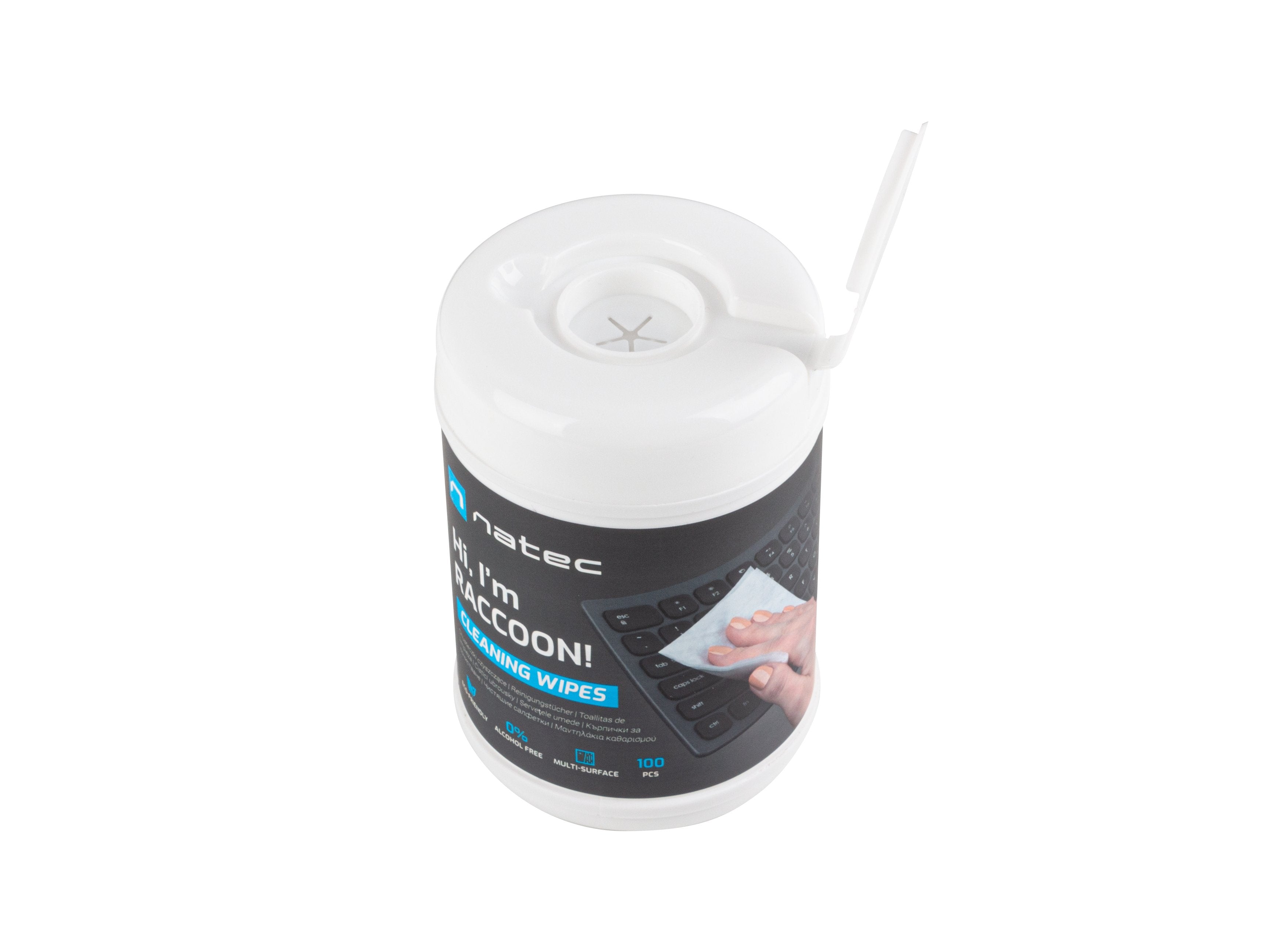 Toallitas Limpiadoras Natec Racoon 10x10 Cm Pack 100 Uds