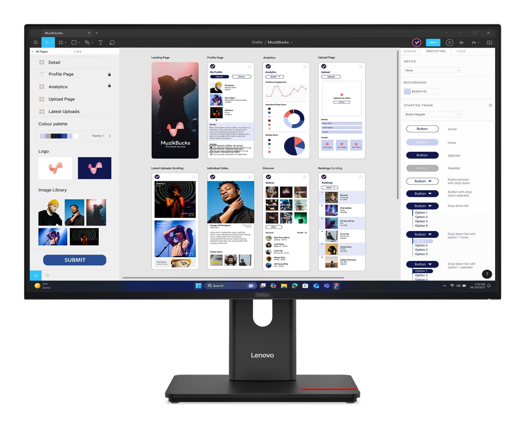 EAN 0198156726681 - Lenovo ThinkVision T32UD-40 pantalla para PC 80 cm (31.5") 3840 x 2160 Pixeles 4K Ultra HD LCD Negro imagen 1