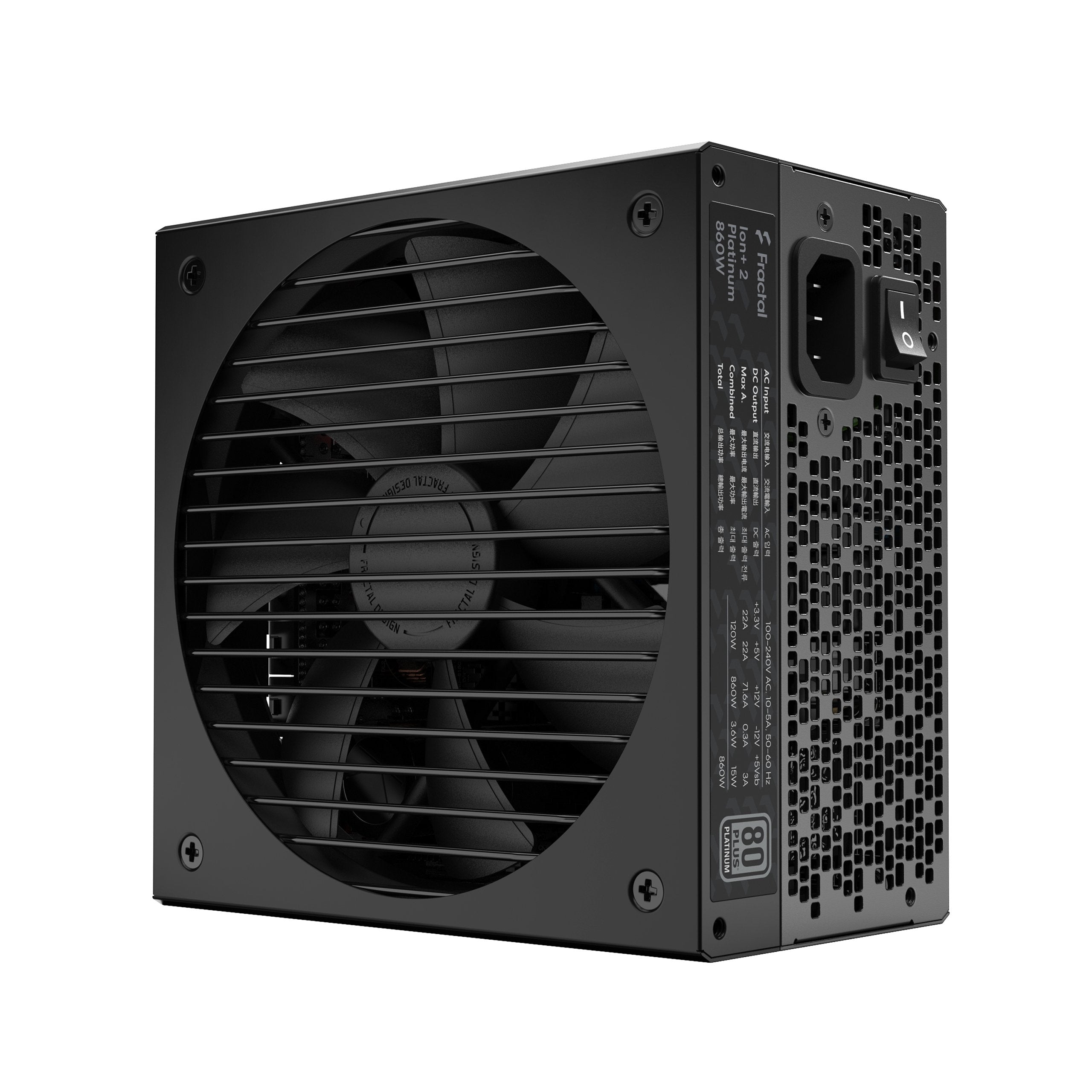 Fuente De Alimentacion Fractal Design Ion+ 2 Platinum 860w, Para Pc Fd-P-Ia2p-860-Eu