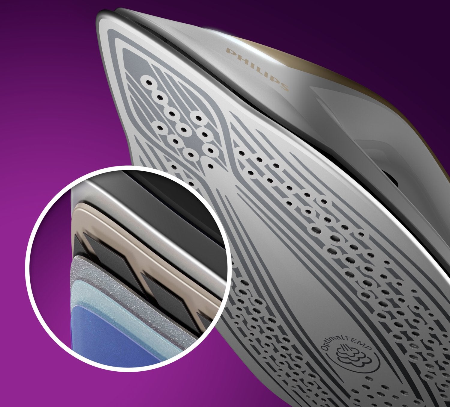 Philips Psg8040/60 Estación De Planchado A Vapor 2700 W 1,8 L Suela Steamglide Elite Oro, Blanco