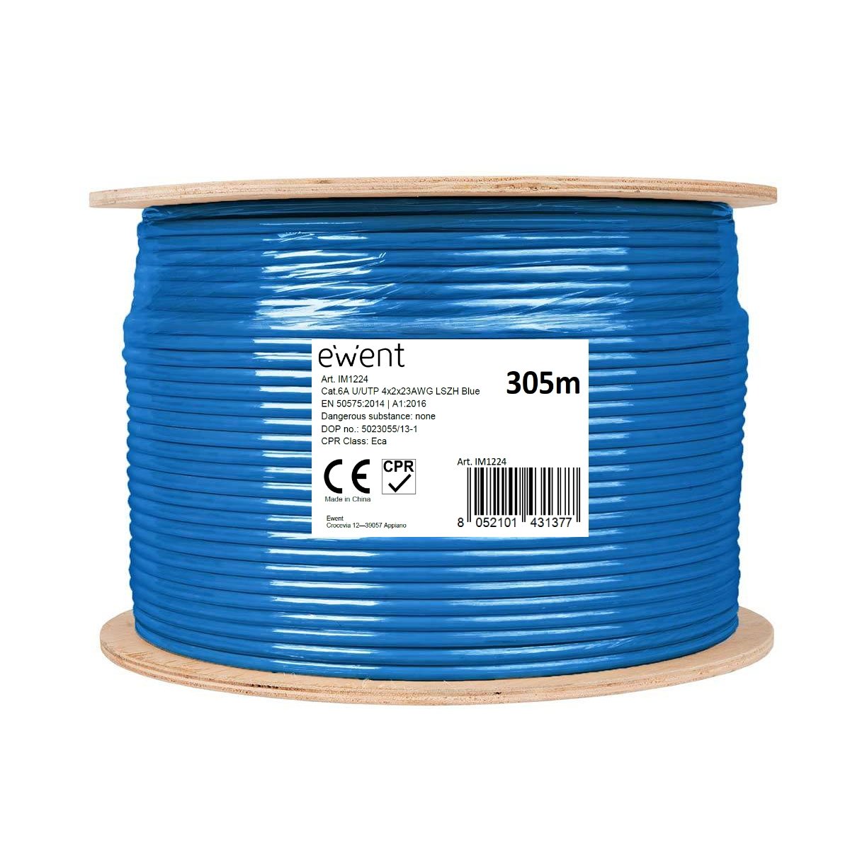 EAN 8052101431377 - Ewent IM1224 cable de red Azul 305 m Cat6a U/UTP (UTP) imagen 2