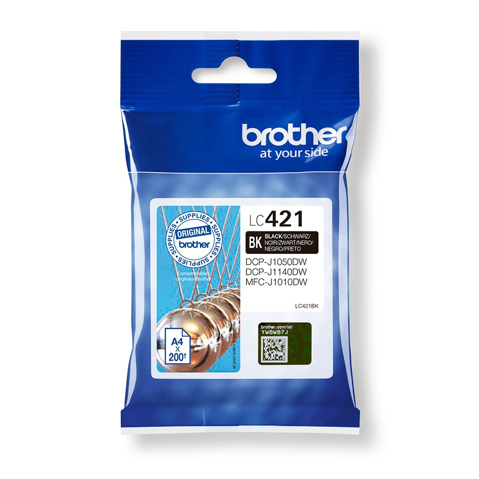 Tinta Brother Lc-421bk Negro Para Mfc-J1050dw, J1140dw, J1010dw