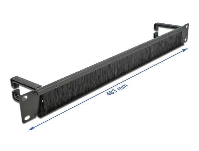 Delock 19? Cablemanagement Bürstenleiste Mit 2 Bügeln 1 He Schwarz