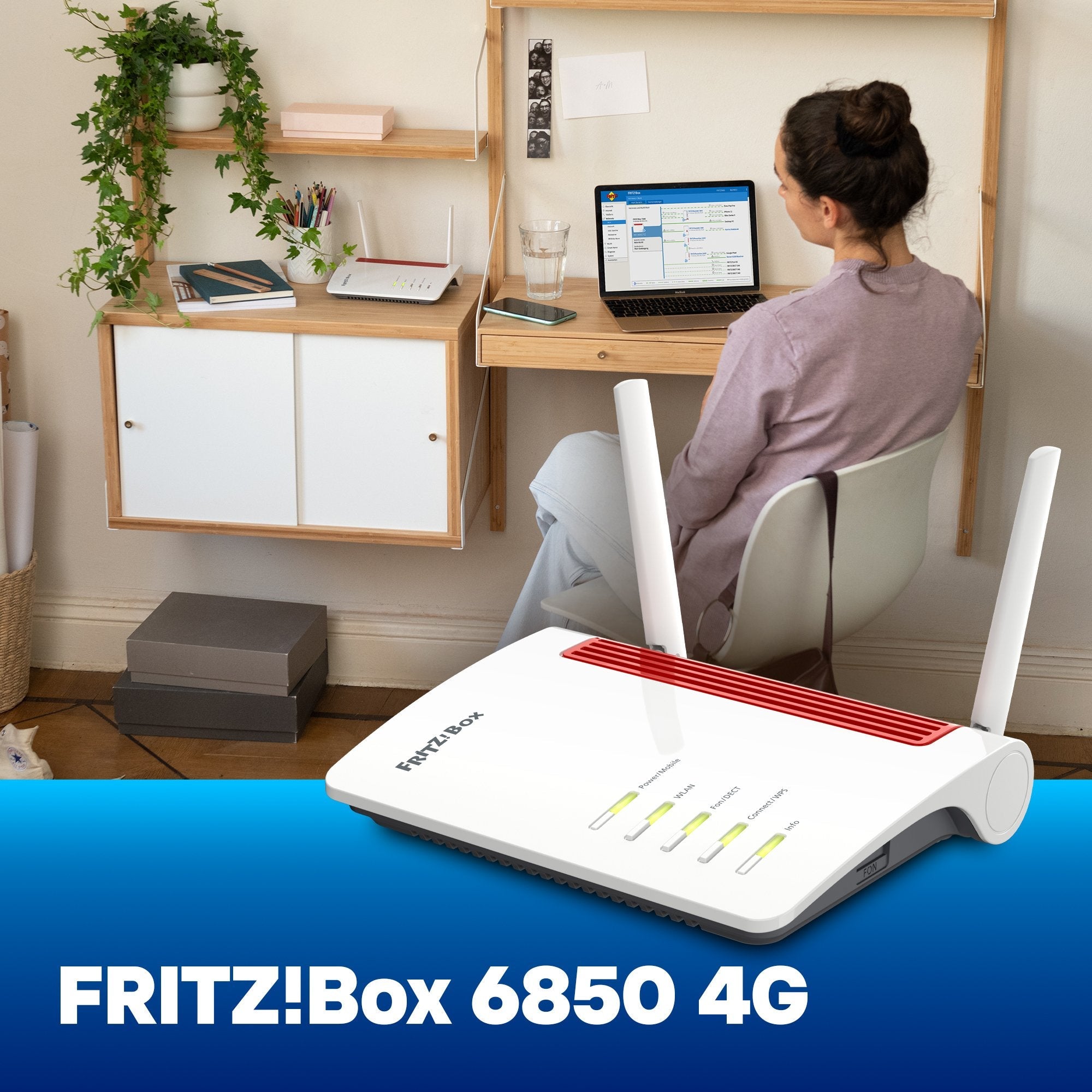 EAN 4023125030857 - Box 6850 4G International router inalámbrico Gigabit Ethernet Doble banda (2,4 GHz / 5 GHz) Blanco imagen 6