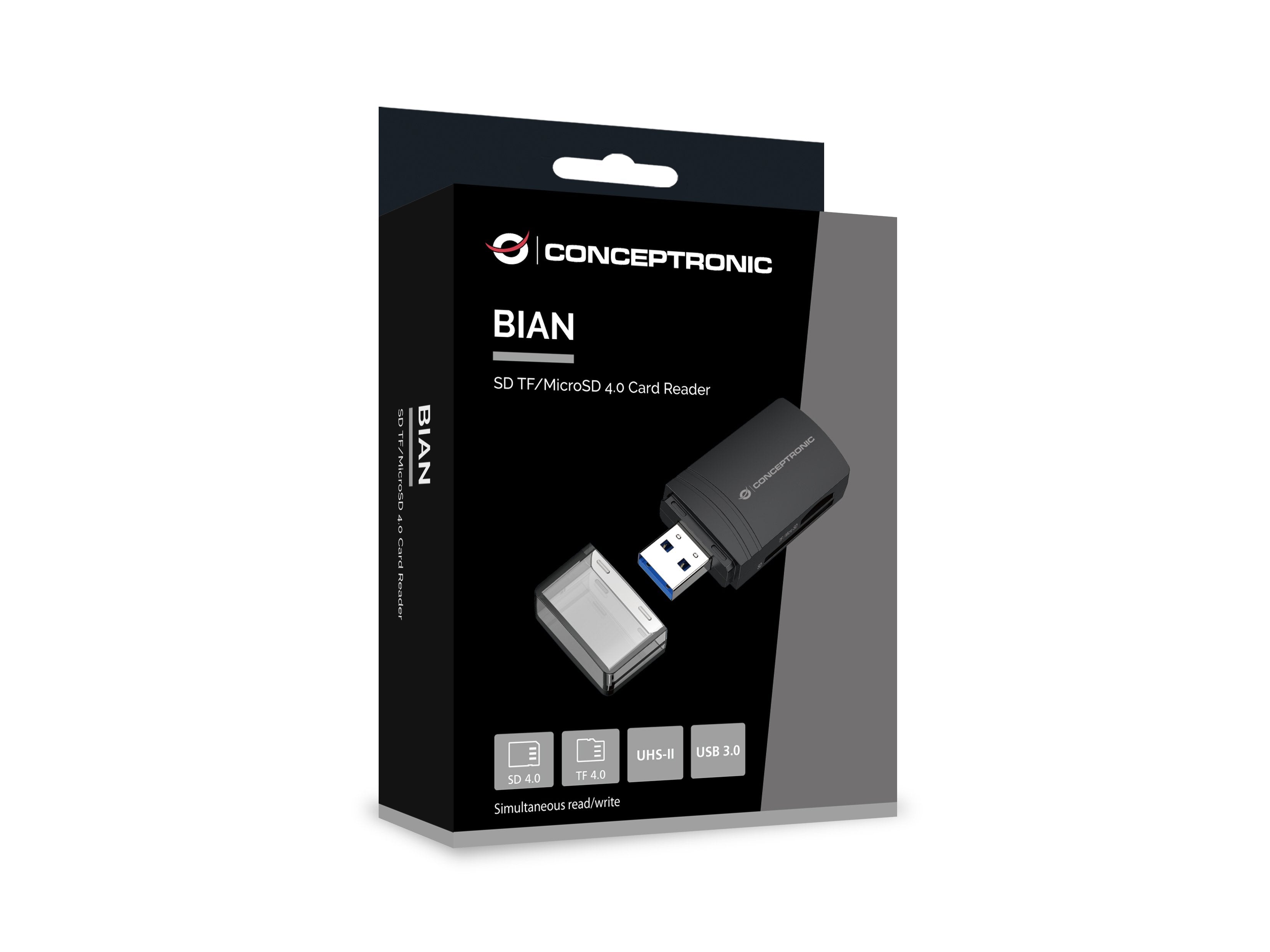 Card Reader Externo Conceptronic Bian06b Usb 3.0 Sd/Sdhc/Sdxc Microsd/Tflash