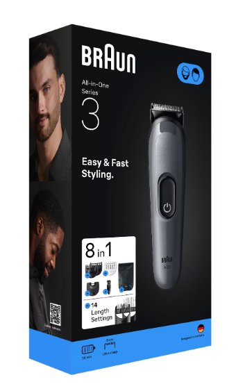 Recortadora De Barba Y Cabello Braun Aio3540 8 En 1
