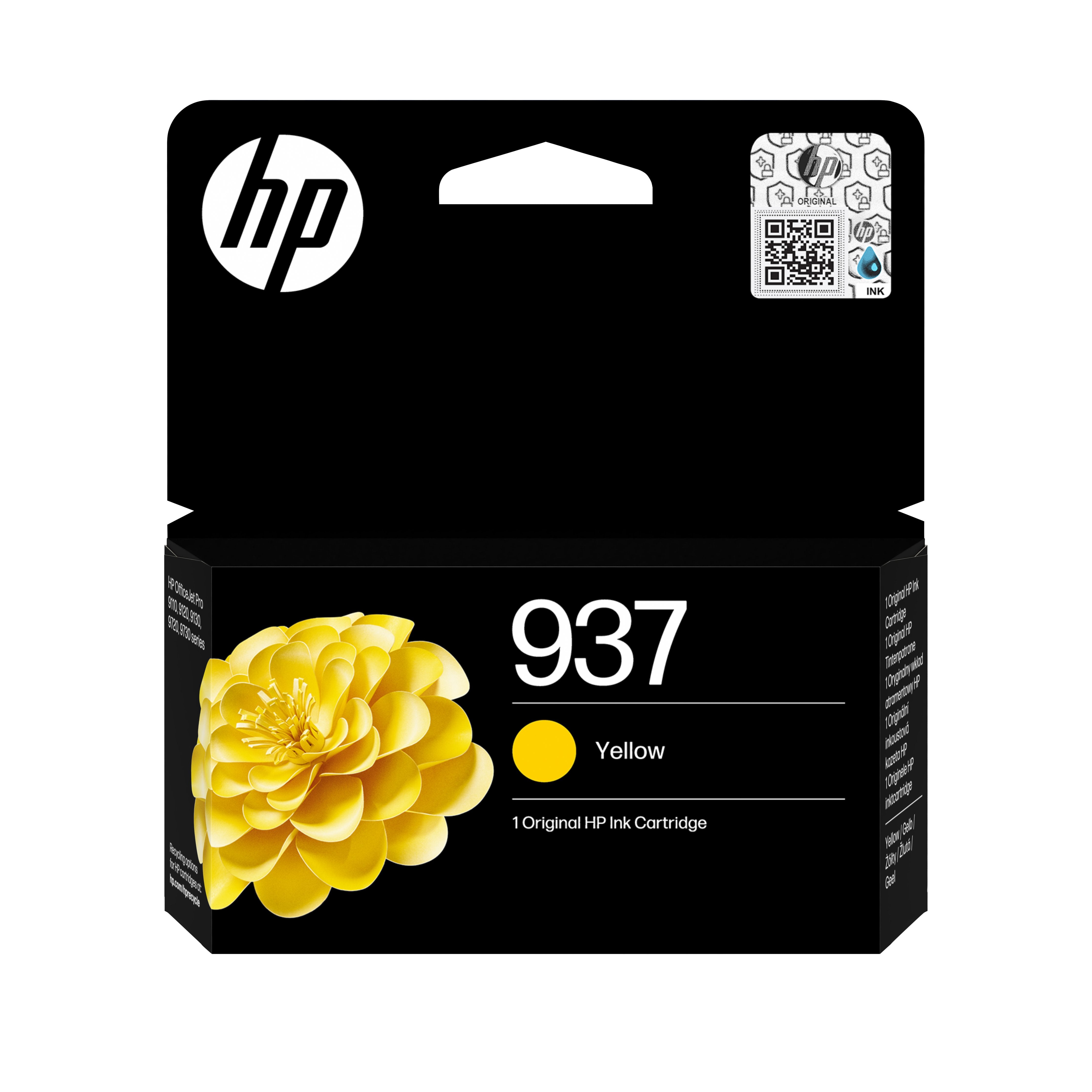 EAN 0196786147586 - HP 937 Yellow Original Ink Cartridge cartucho de tinta 1 pieza(s) Rendimiento estándar imagen 1