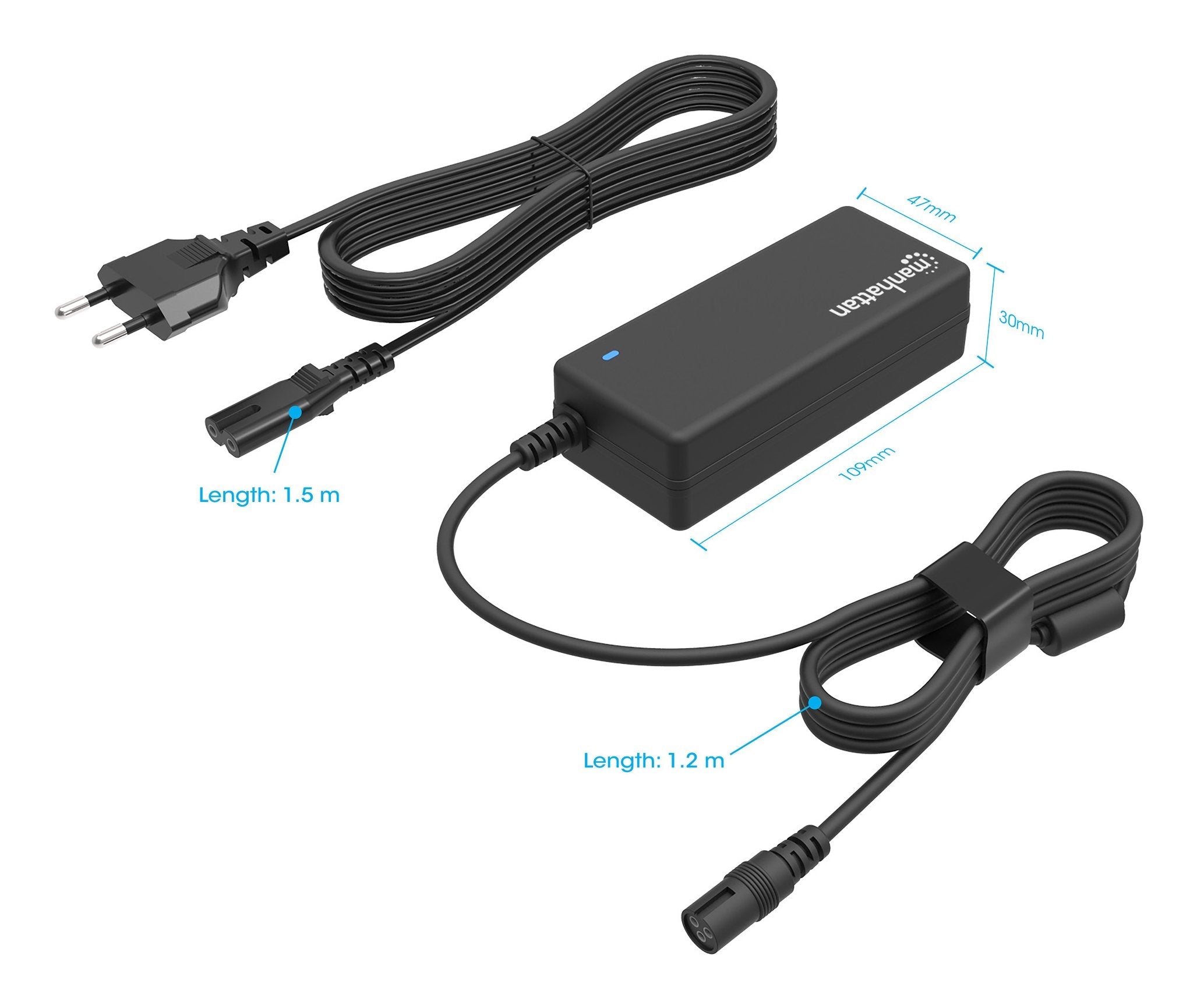 Manhattan Laptop-Netzteil 65w Ac 9 Mecker