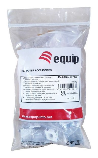Equip Keymone Jack Geschirmt Cat.6a Werkzeugf.Metall 8erset