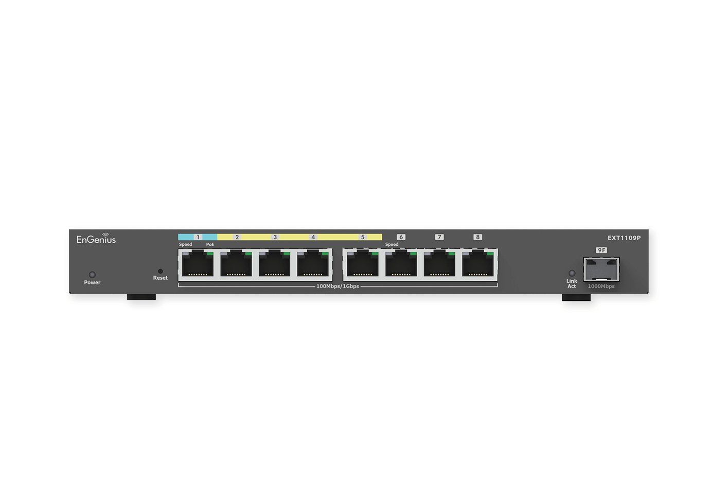 EAN 4711488350100 - EnGenius EXT1109P switch L2 Gigabit Ethernet (10/100/1000) Energía sobre Ethernet (PoE) Gris imagen 2
