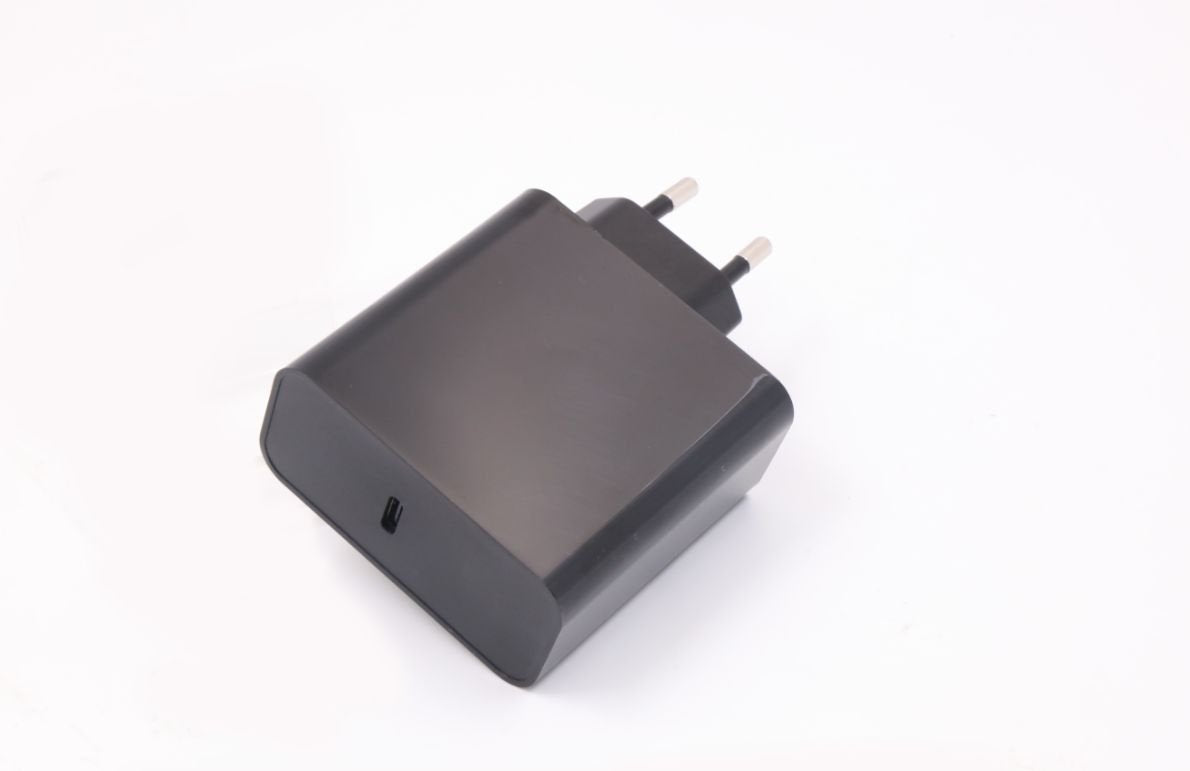 65w Usb-C Wall Charger, Gan Technology Black 1m Usb-C