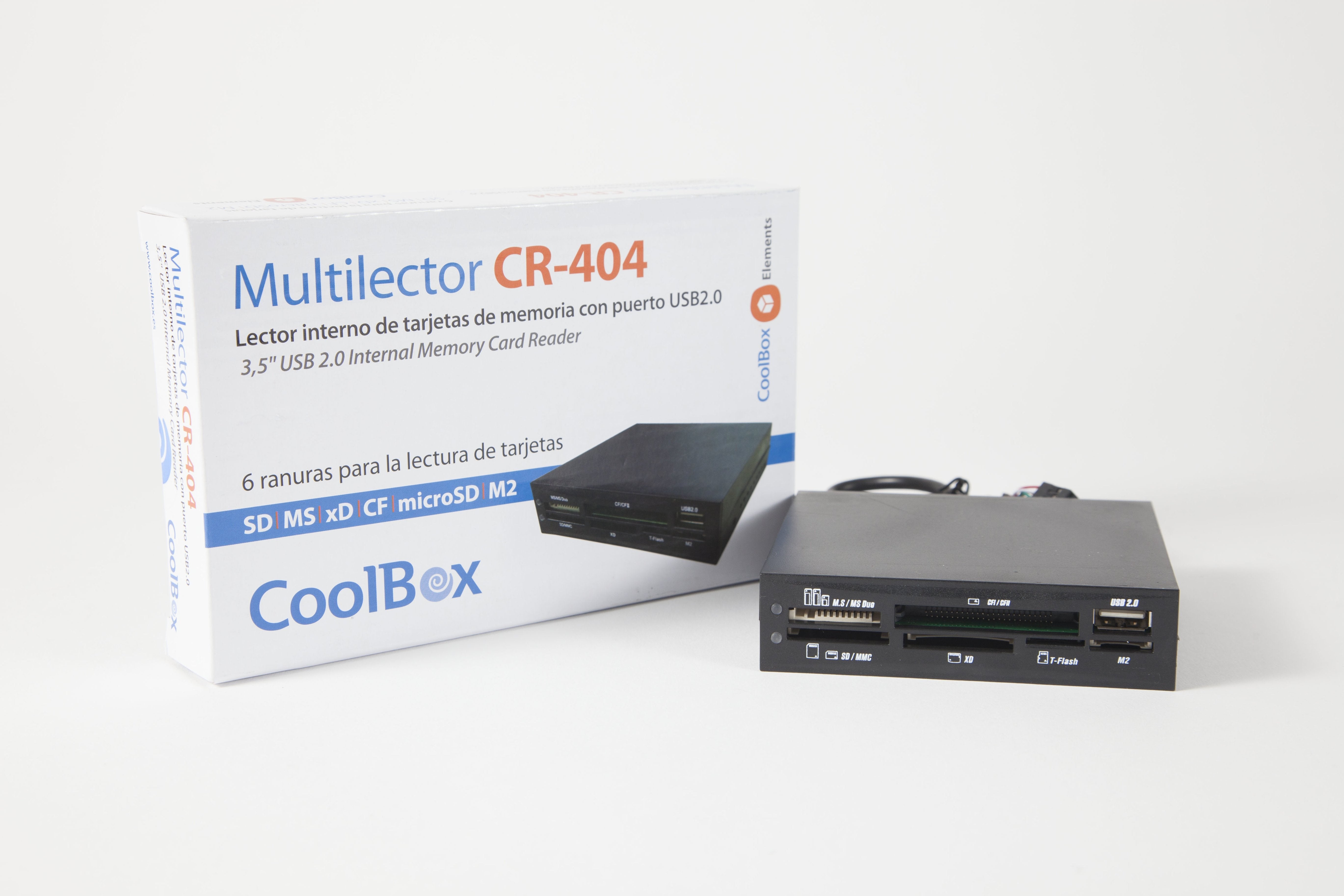 Lector De Tarjetas Interno Coolbox Cr-404 +Usb2.0 Frontal (60)