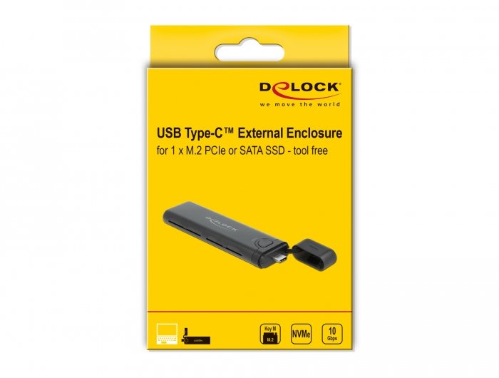 Delock Caja Externa Ssd Combo M.2 Nvme Pcie Oder Sata Ssd -