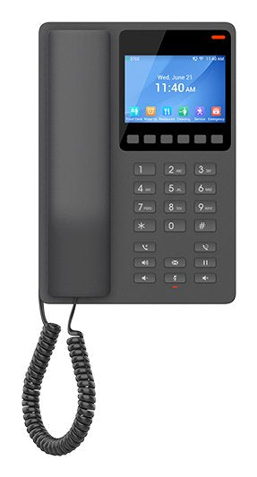 Grandstream Ghp631w - Telã©Fono Ip Para Hotel, Pantalla Color 3.5", Negro, Wifi, Poe