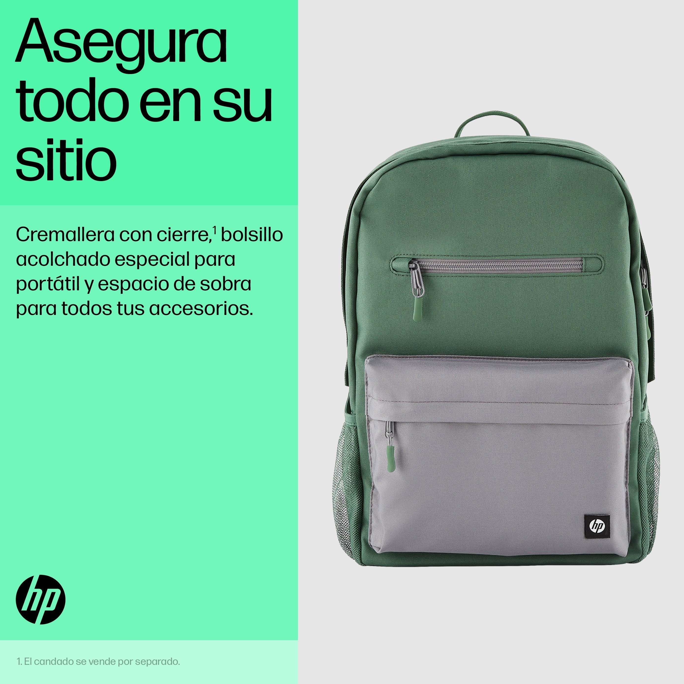 Hp Mochila Campus Green Backpack 15.6"