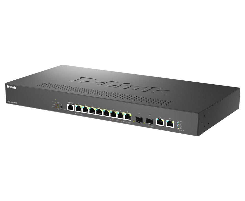 Switch Gestionable D-Link Dms-1250-12tp 8x Multigigabit 2.5g Poe+ 2 X 10g + 2 X 10g Sfp+ 240w