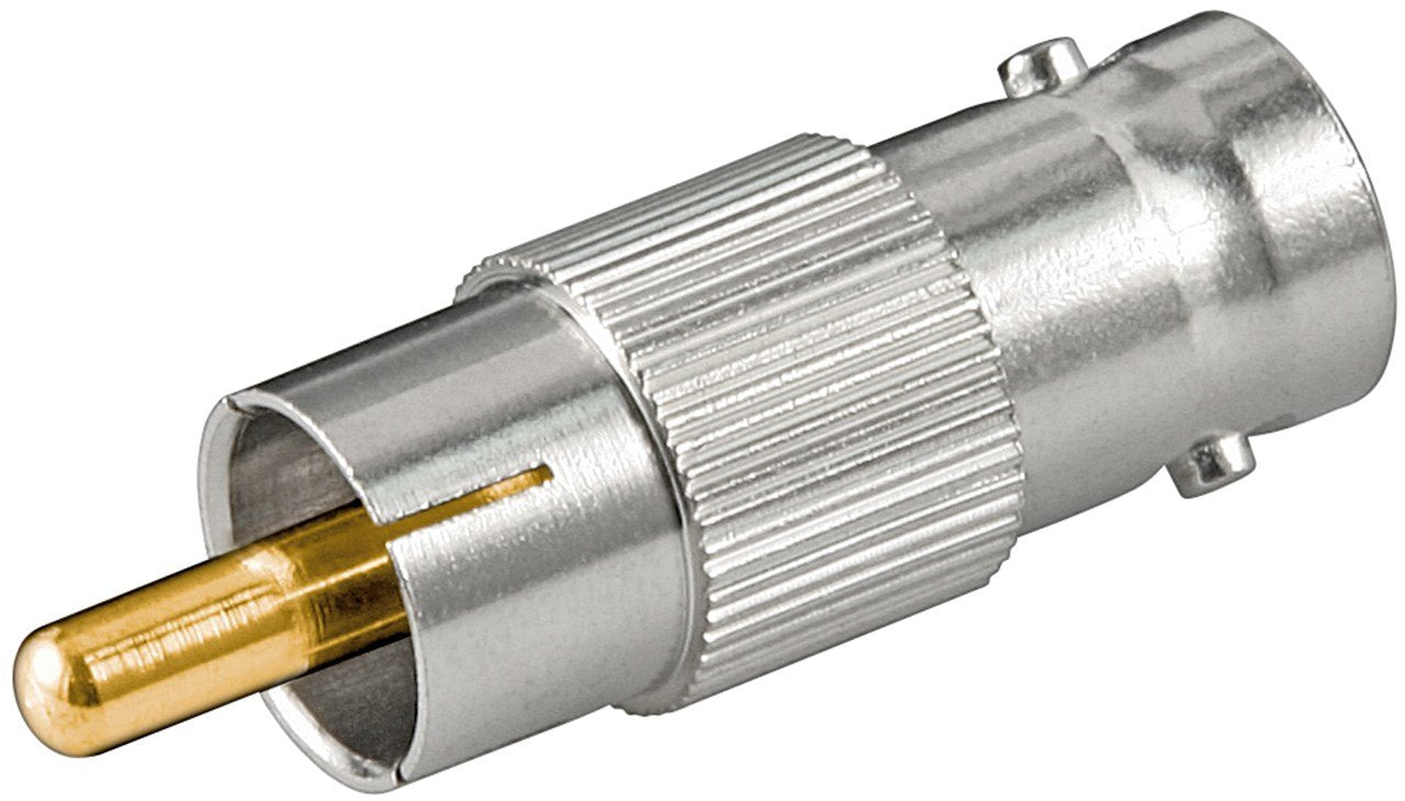 Goobay Bnc/Rca Adapter, Bnc Fm, Rca M, Macho/Macho, Plata