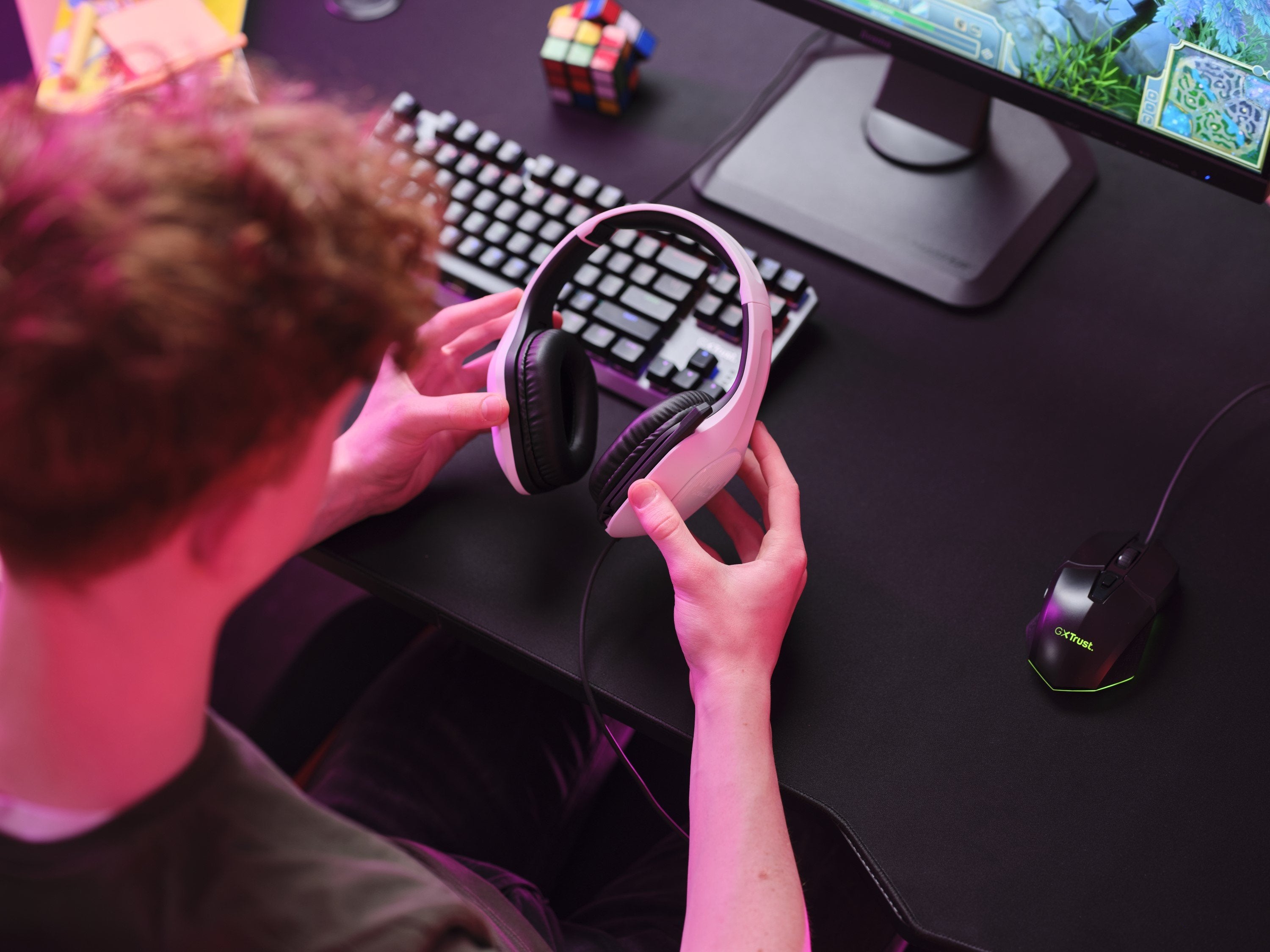 Trust Gxt 415w Zirox Auriculares Alámbrico Diadema Juego Blanco