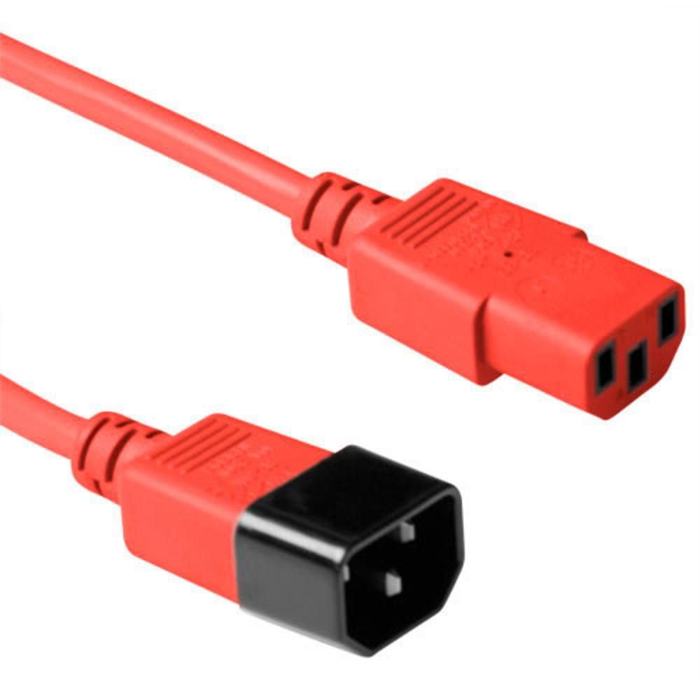 Microconnect Pe1413r3 Cable De Alimentacion Rojo 3 M C14 Acoplador C13 Acoplador
