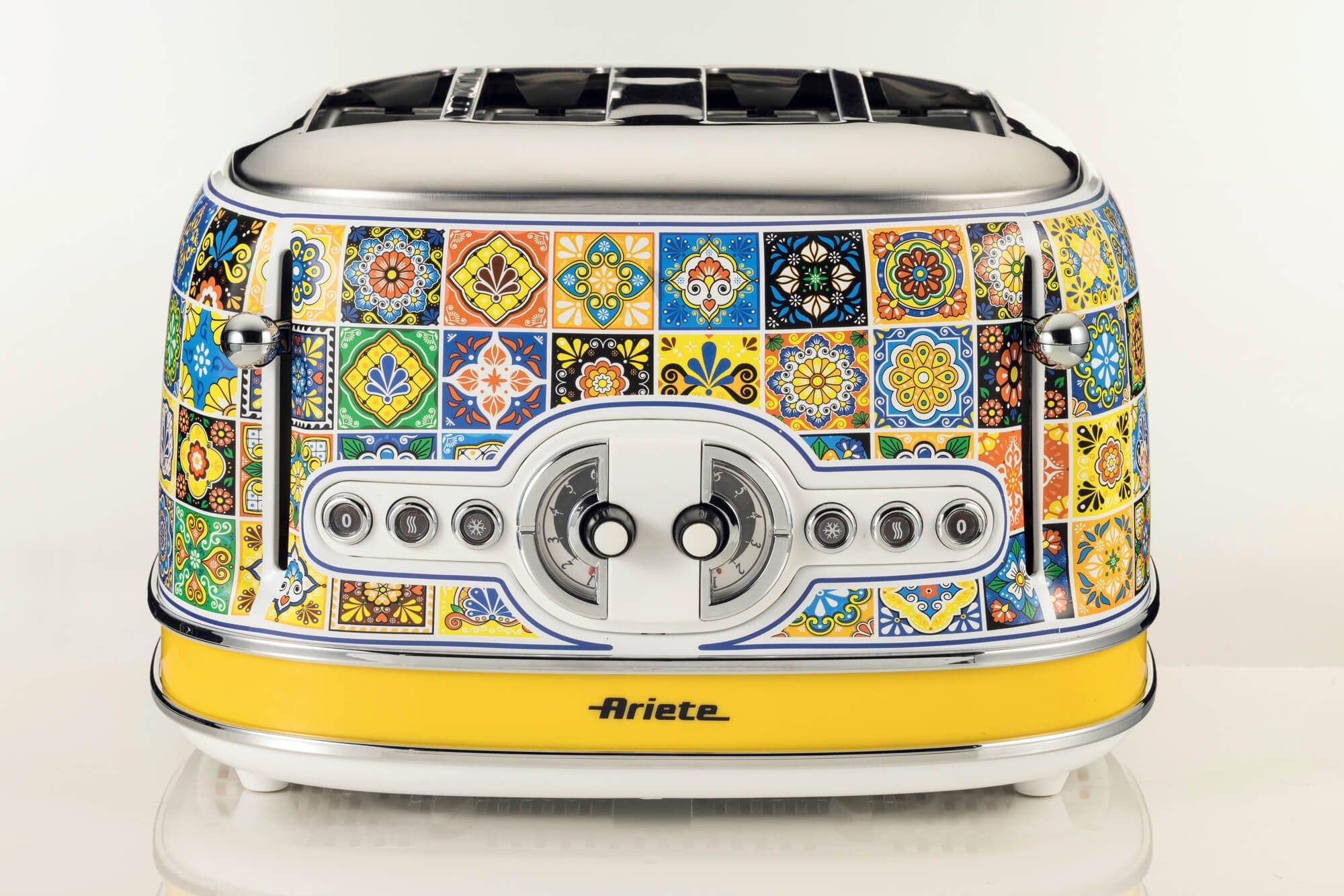 Ariete 4-Schlitz-Toaster Positano (Mehrfarbig, 1.630 Watt, Para 4 Scheiben Toast) 0156po