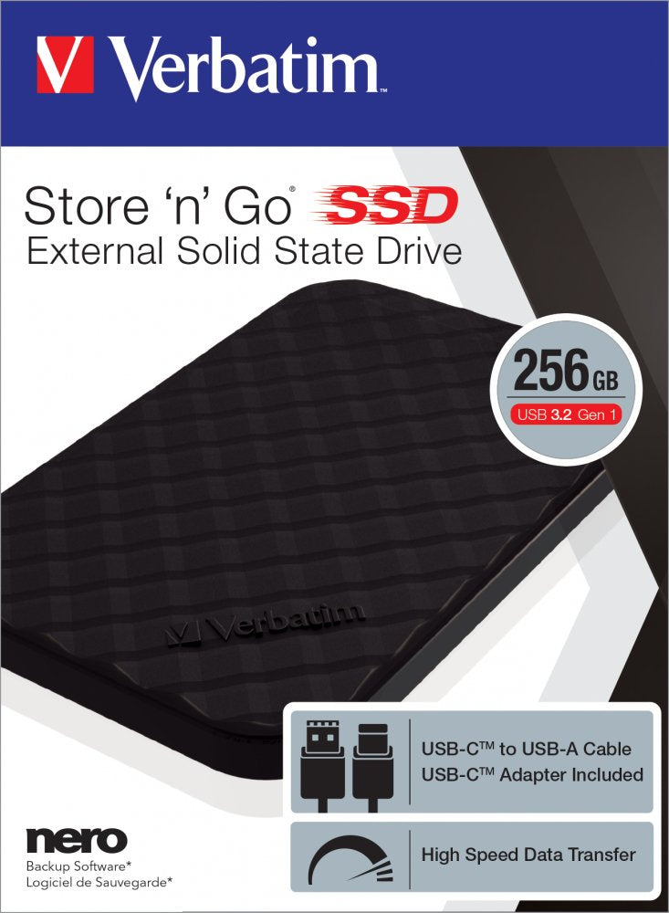 Disco Externo Ssd Verbatim Store N Go 256gb Portable Usb 3.2