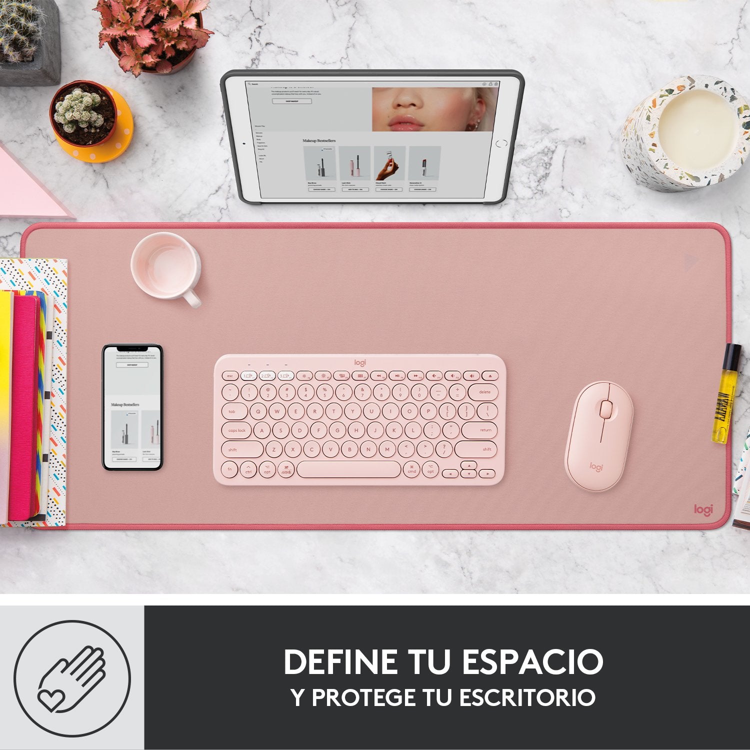 EAN 5099206099517 - Logitech 956-000053 alfombrilla para ratón Rosa imagen 9