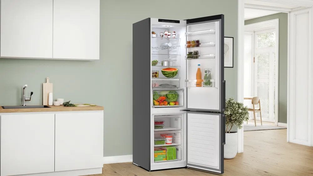 Bosch Home Kgn39vxau Serie 4, Frigorífico Y Congelador Combinado Acero Inoxidable (Oscuro) Kgn39vxau