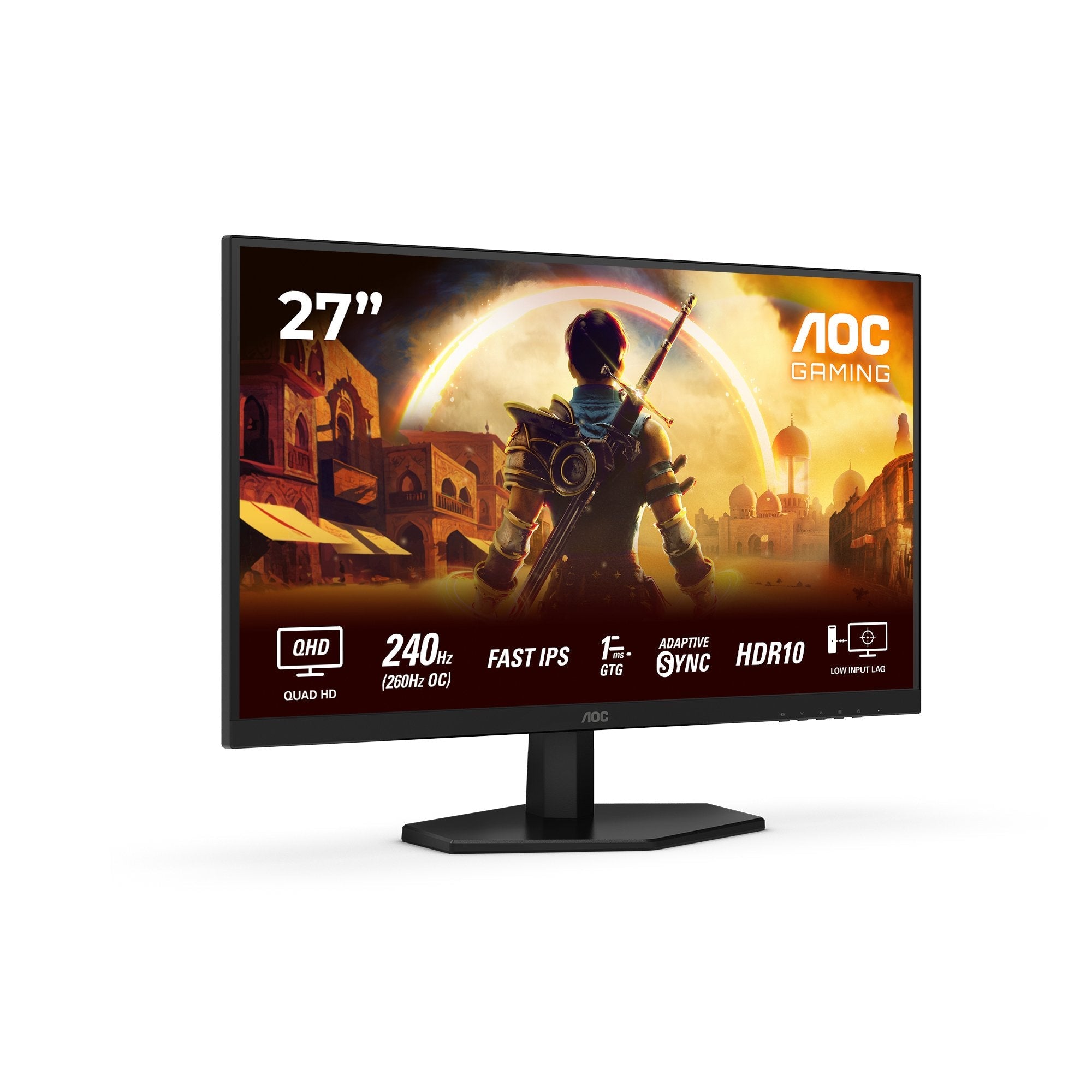 Monitor Aoc Q27g42ze 27" 2560 X 1440 Pixeles Wide Quad Hd Lcd Negro