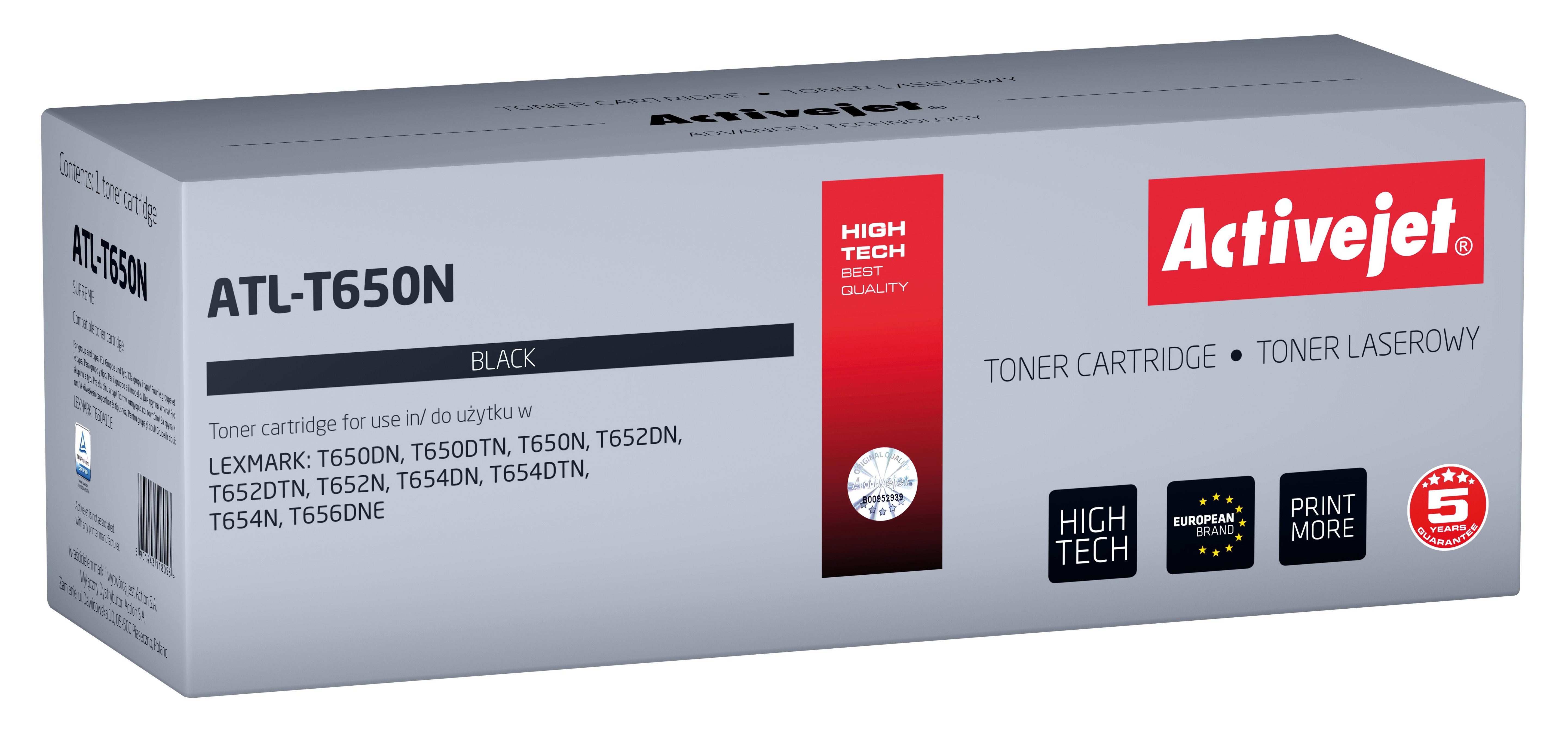 EAN 5901443118053 - Activejet ATL-T650N cartucho de tóner 1 pieza(s) Compatible imagen 1