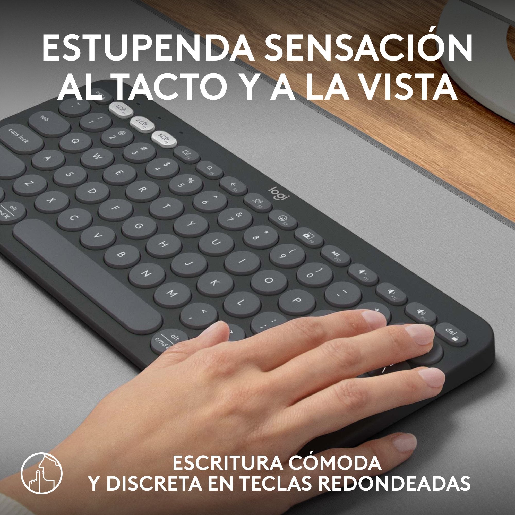 EAN 5099206111127 - Logitech 920-011827 teclado Universal RF Wireless + Bluetooth QWERTY Español Grafito imagen 10