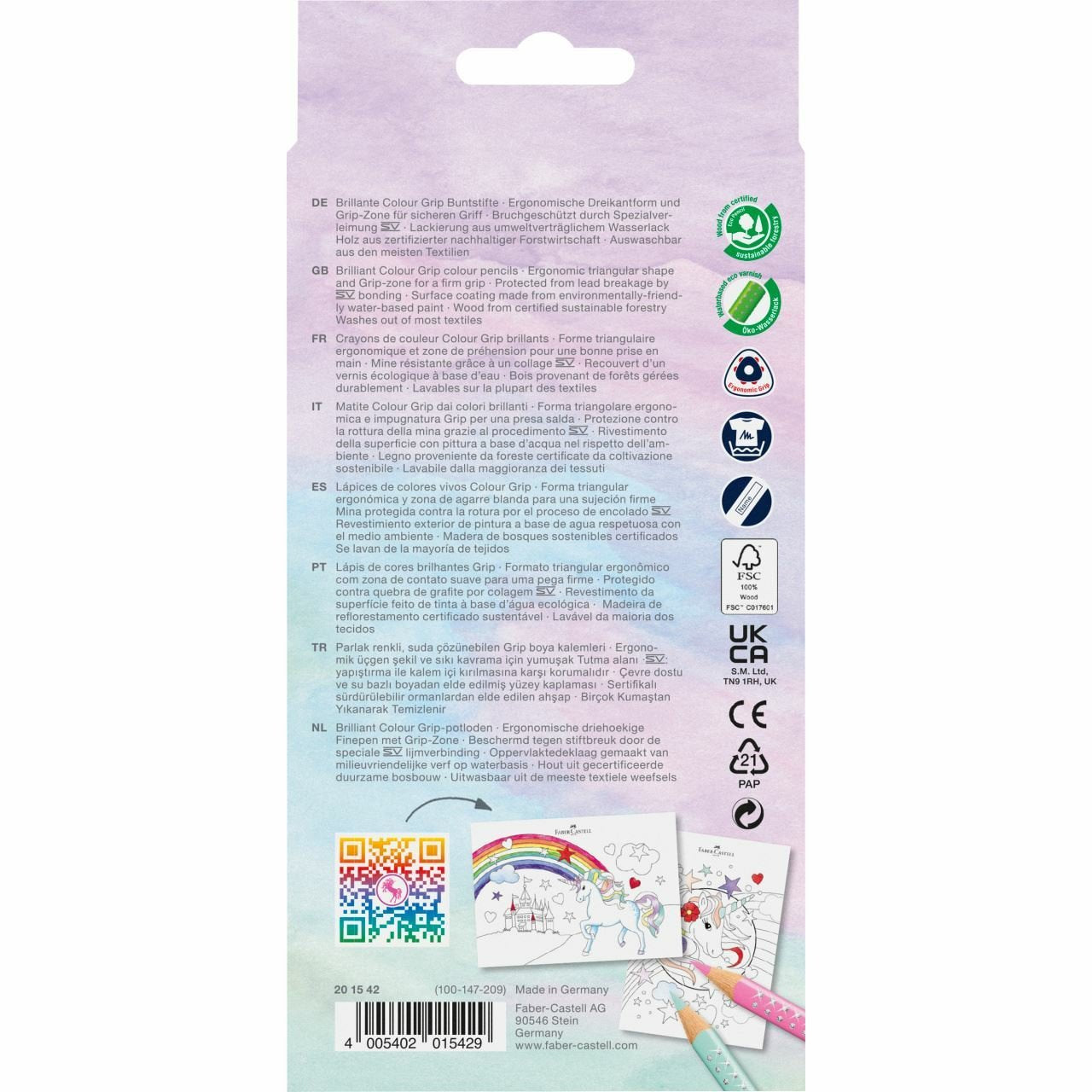 Faber Castell Lápices De Colores Colour Grip Estuche De 10+3 Sparkle Color
