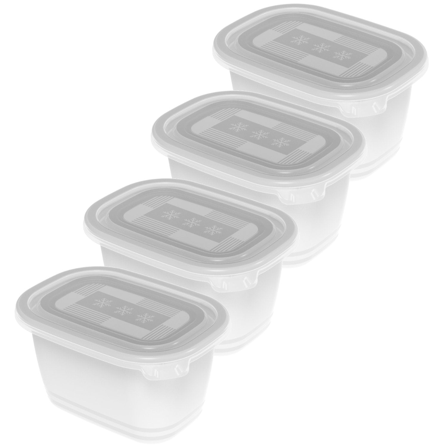 Recipiente Rotho Freeze Para Congelar - 4x750ml