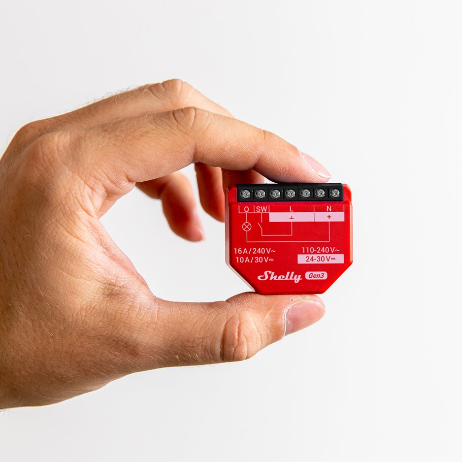 Shelly 1pm Gen3 Rojo - Relé Inteligente Wifi