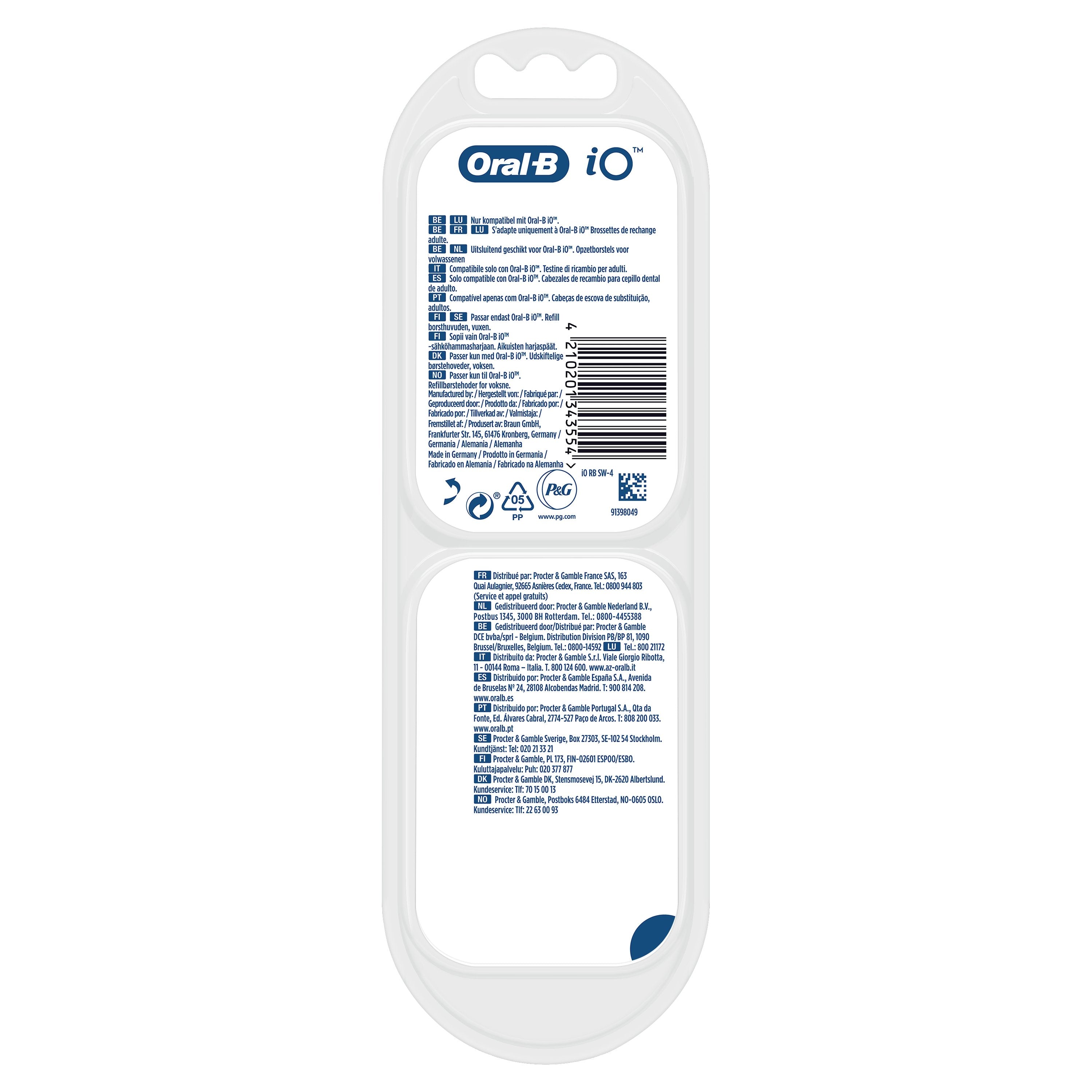 EAN 4210201343554 - Oral-B iO Gentle Care 80346671 cepillo de cabello 4 pieza(s) Azul, Blanco imagen 3