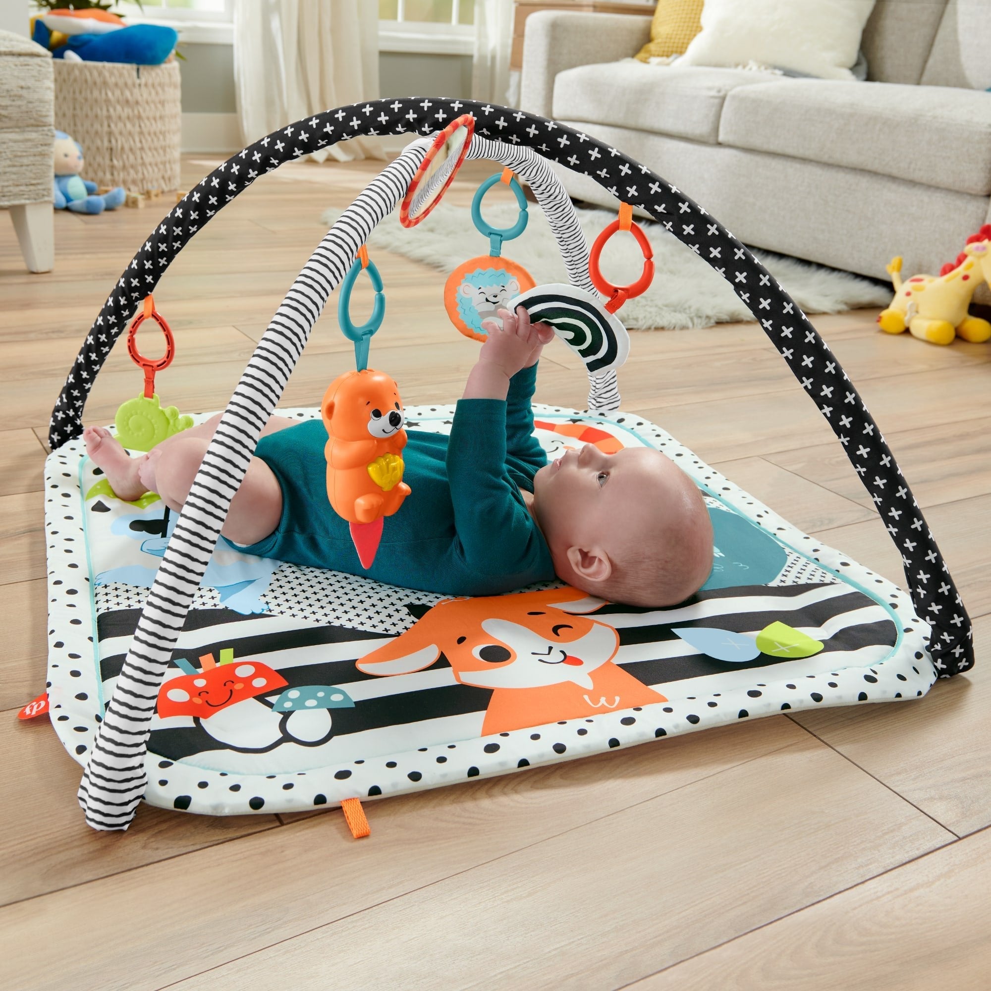 Manta De Juegos Fisher-Price Animal Lovers Contrast Play Mat Play