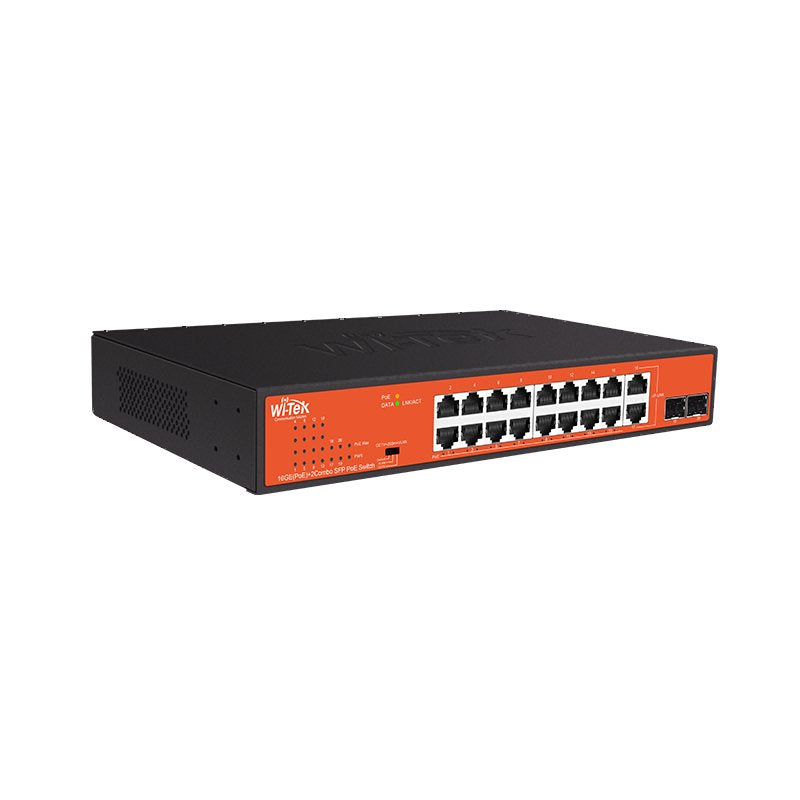 16ge Poe + 2 Combo Sfp Full Gigabit Switch