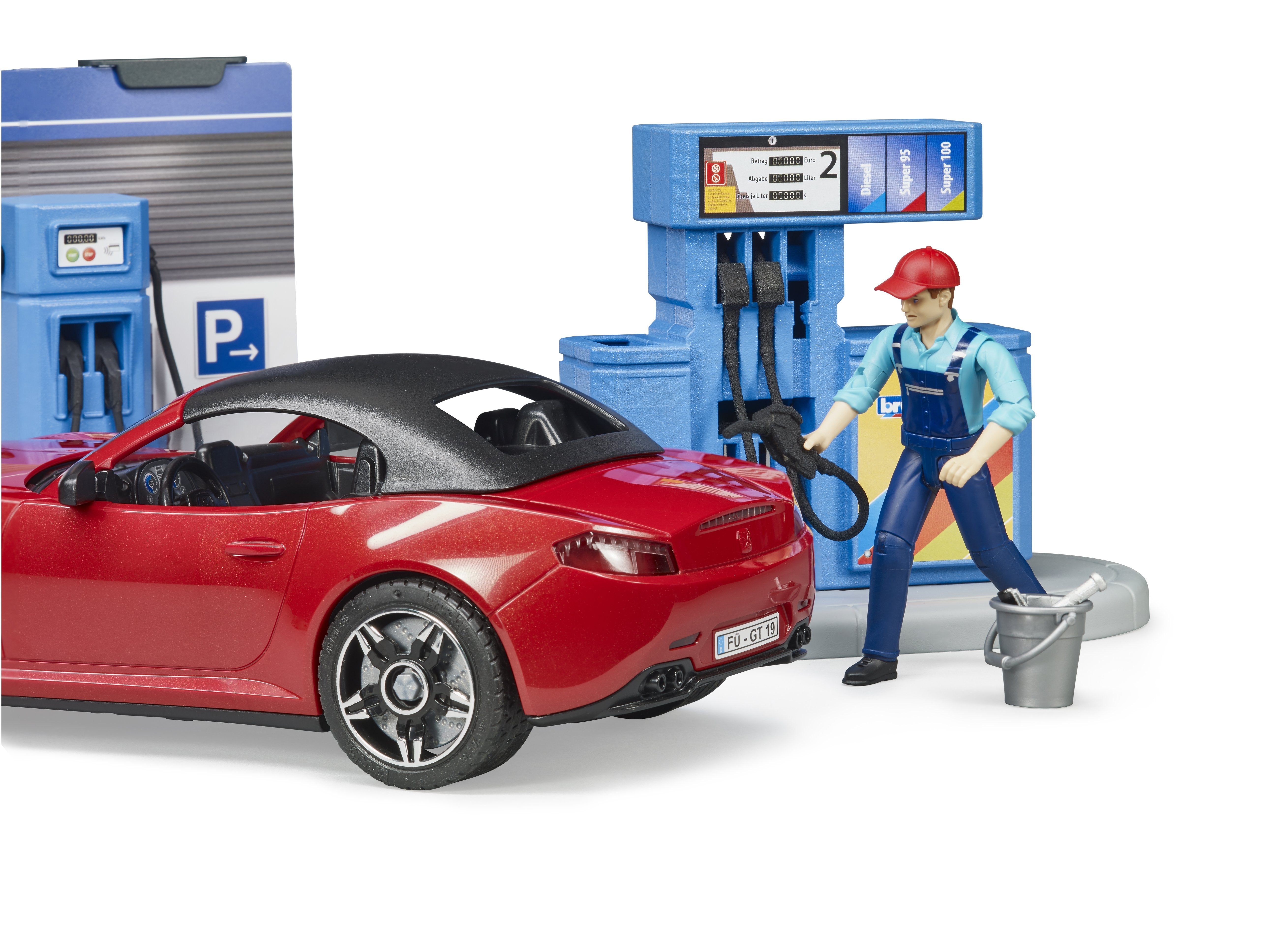 EAN 4001702621117 - BRUDER bworld Tankstelle mit Waschplatz| 62111 imagen 5