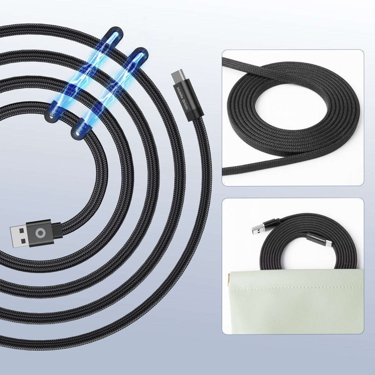 EAN 8594215993605 - Mobile Origin MC2-USBA-1M-BLK cable USB USB 2.0 USB C 0,48 Gbit/s Negro imagen 6
