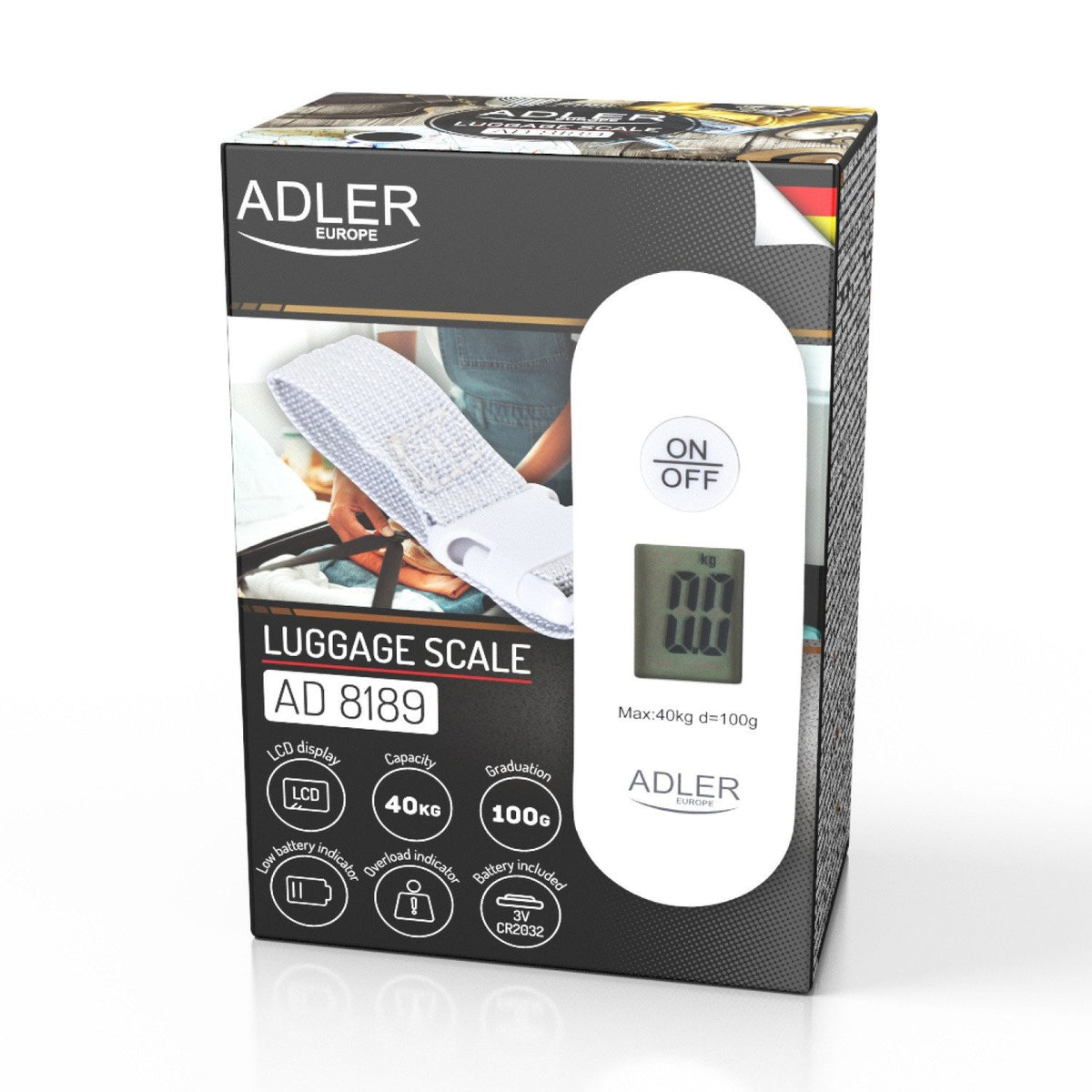 EAN 5905575903747 - Adler AD 8189 báscula de equipaje 40 kg Electrónico imagen 5