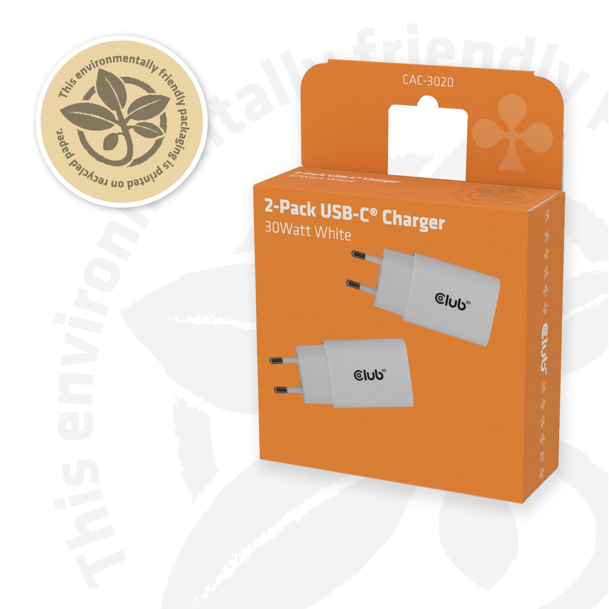 EAN 8719214473396 - CLUB3D CAC-3020 cargador de dispositivo móvil Smartphone, Universal Blanco Corriente alterna Carga rápida imagen 10